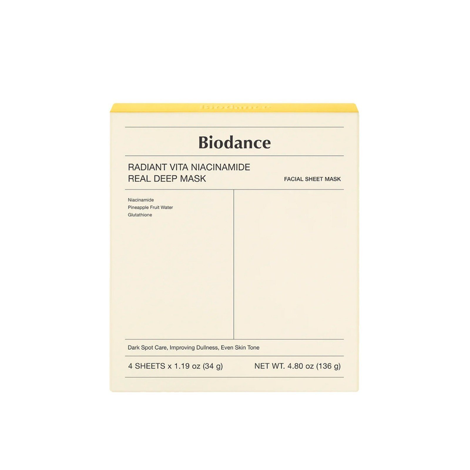 Biodance Radiant Vita Niacinamide Real Deep Mask قطر التوصيل