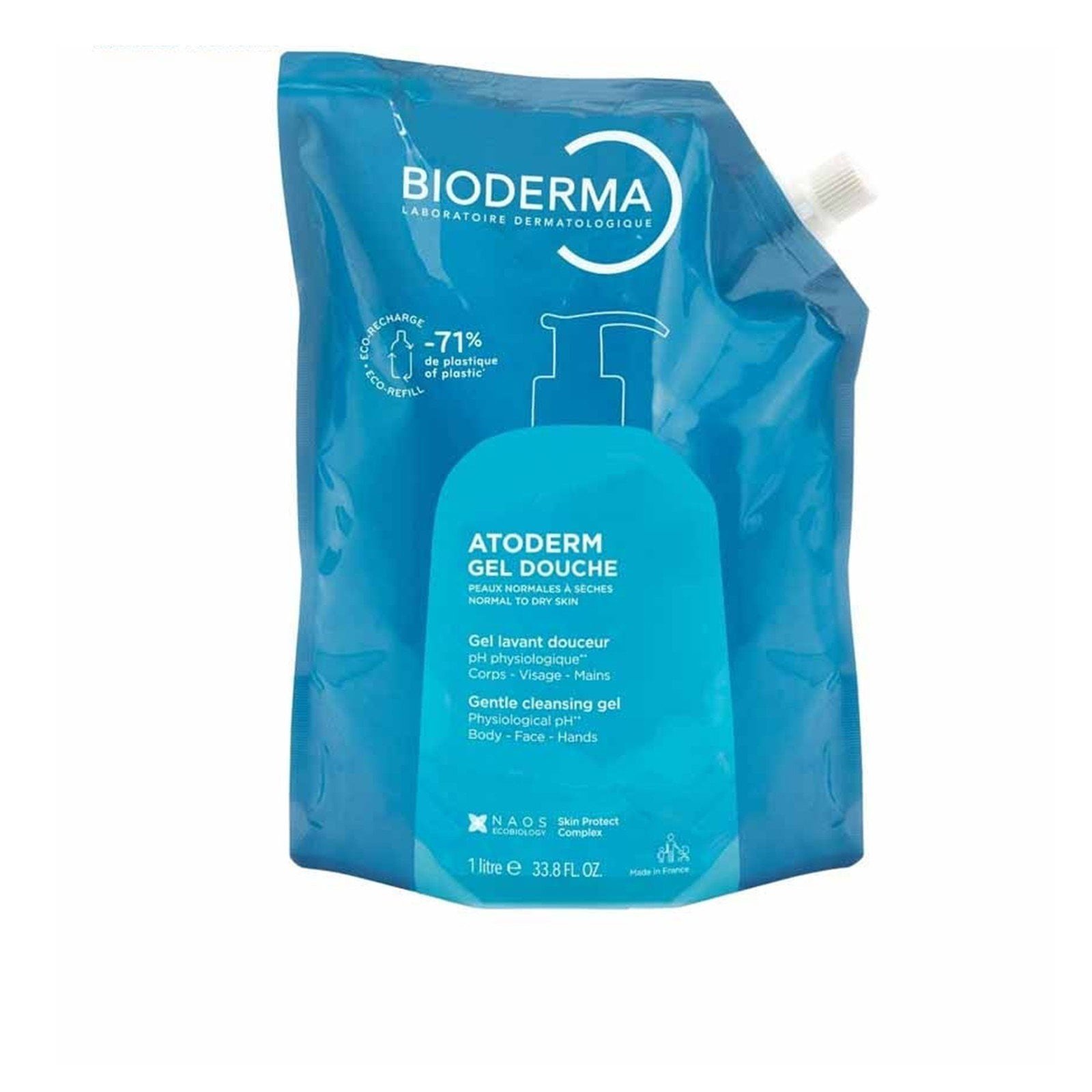 Bioderma Atoderm Gel Douche Gentle Cleansing Gel Eco-Refill 1L
