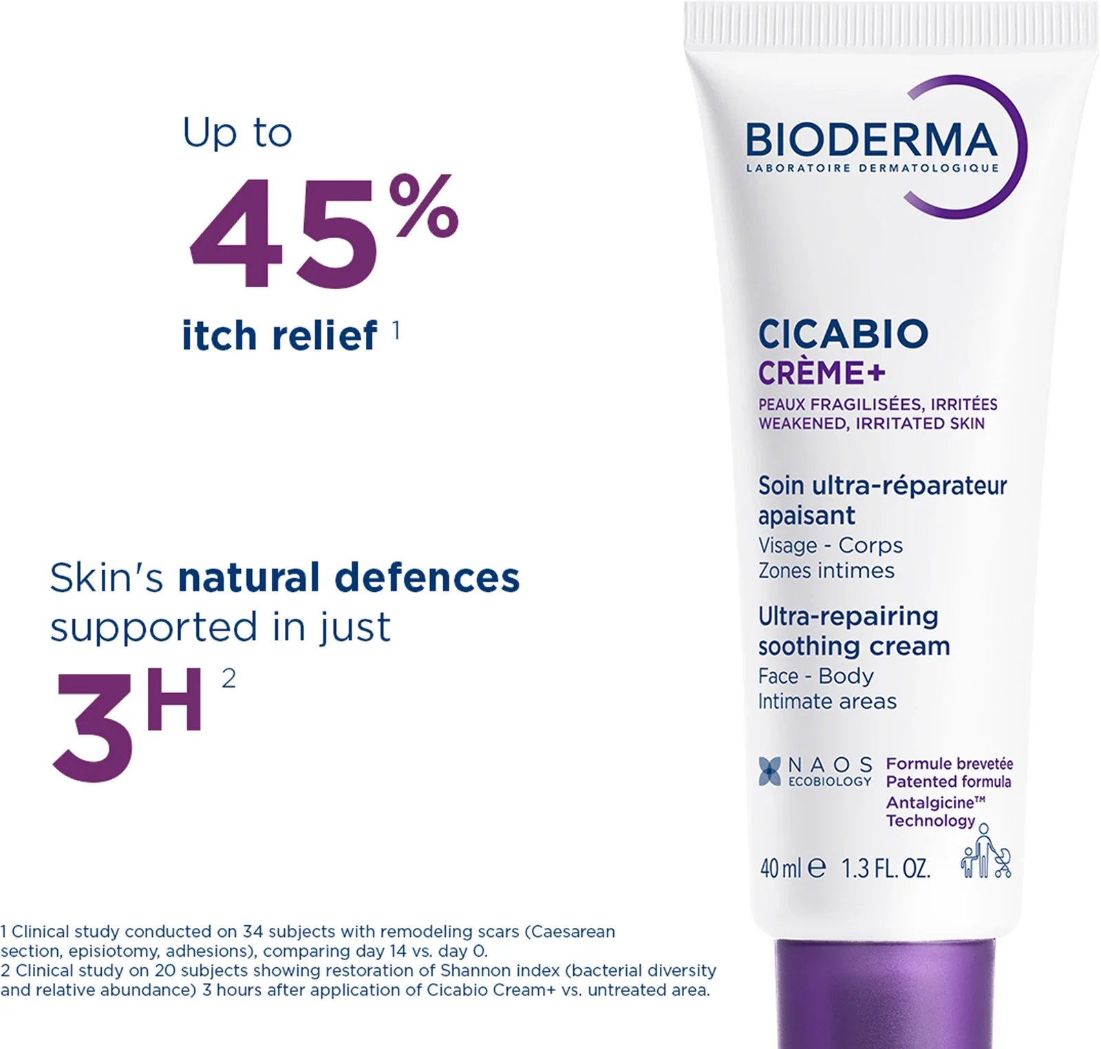 Bioderma Cicabio Crème+ Ultra-Repairing Soothing Cream 40ml (1.35floz)