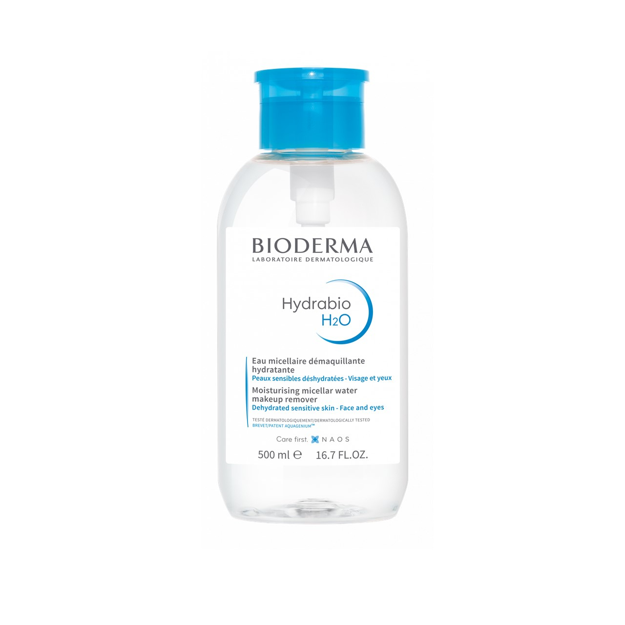 Bioderma Hydrabio H2O Moisturising Micelle Solution w/ Pump 500ml (16.91fl oz)