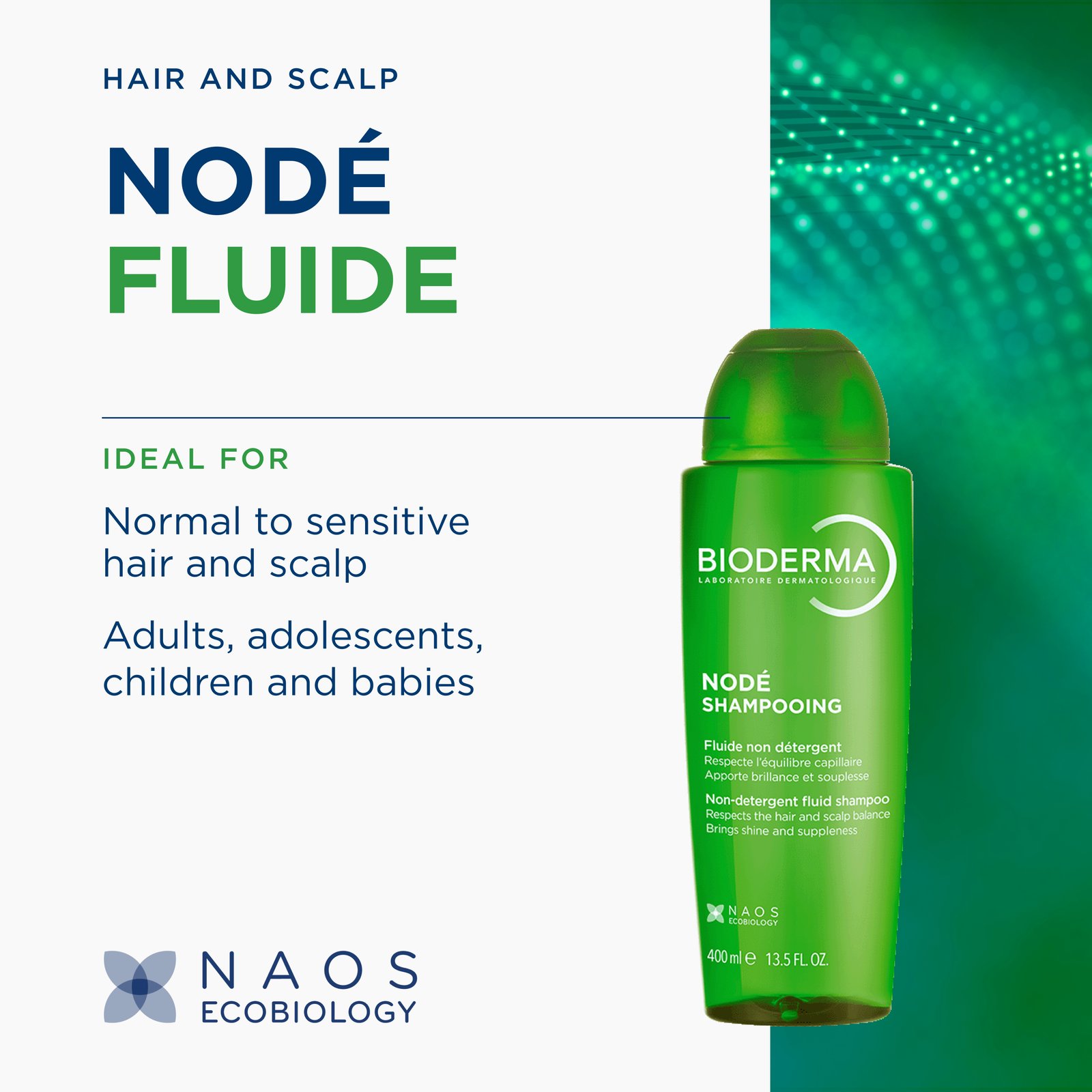 Bioderma Nodé Shampooing Non-Detergent Fluid Shampoo 400ml
