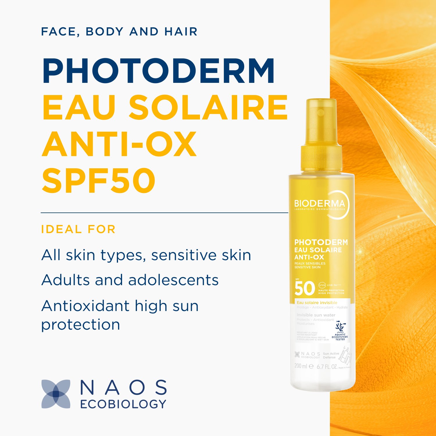 Bioderma Photoderm Eau Solaire Anti-Ox SPF50 200ml