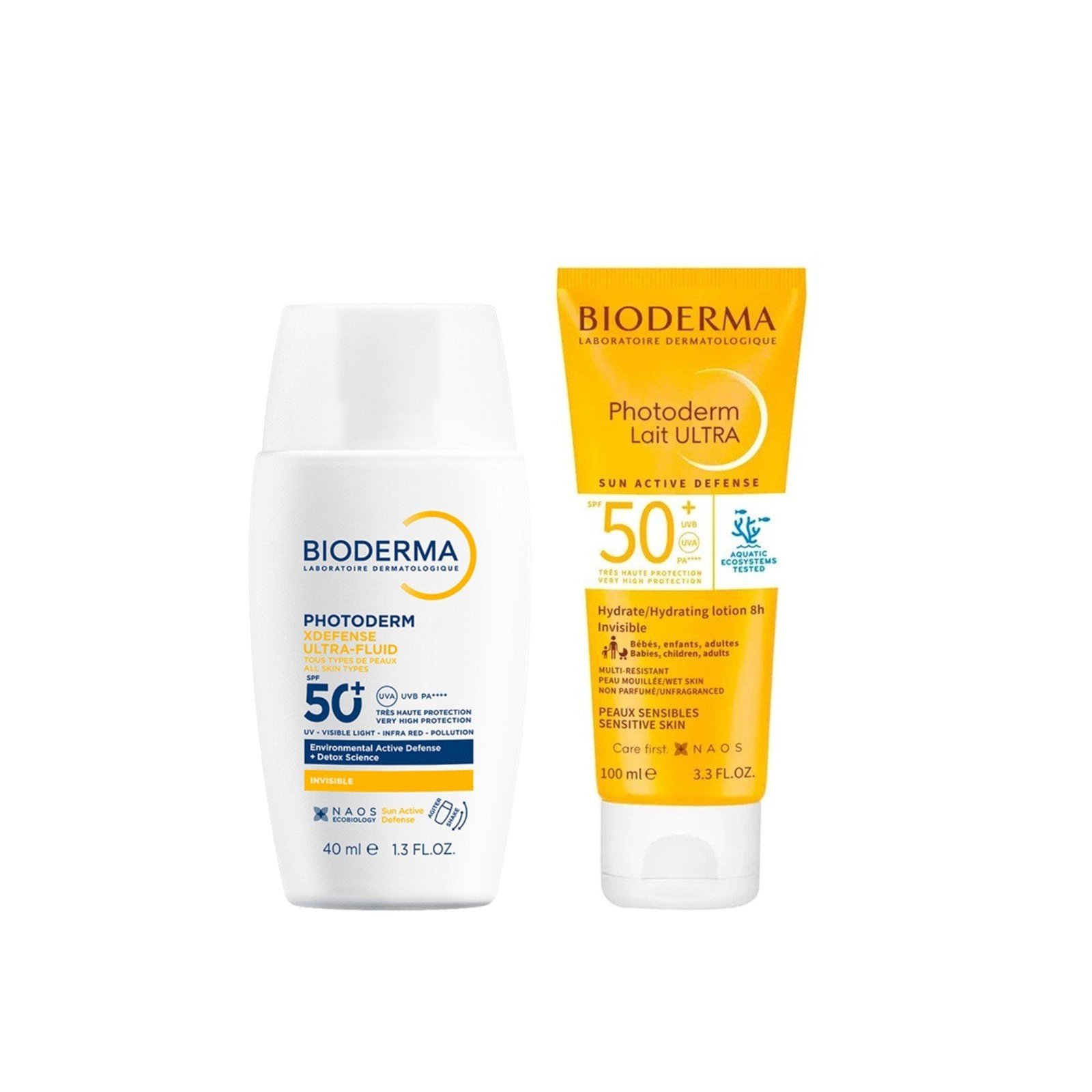 Bioderma Photoderm X-Defense Ultra-Fluid SPF50+ Invisible Sunscreen 40ml + Photoderm Lait Ultra Hydrating Lotion SPF50+ 100ml