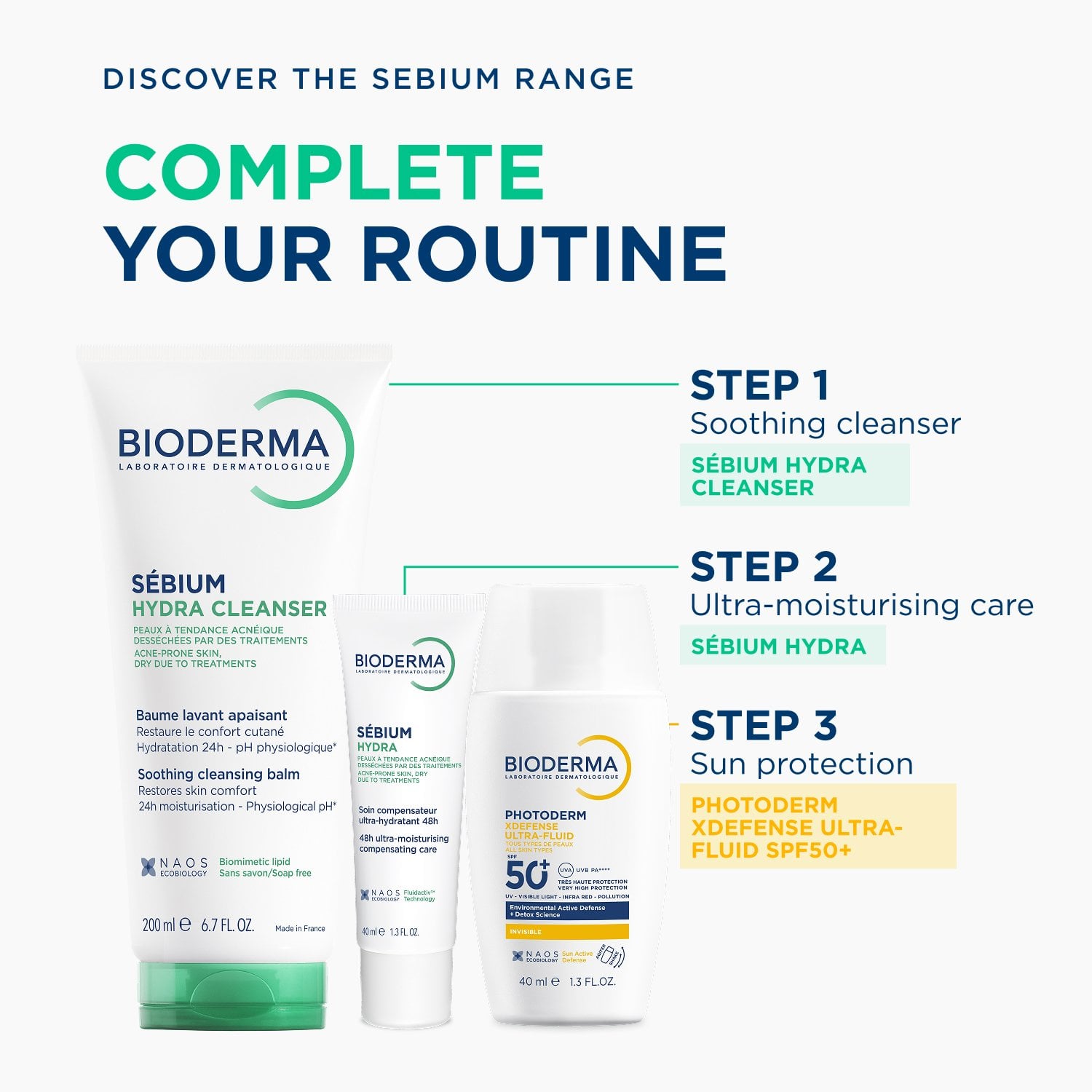 Bioderma Sébium Hydra Detergente Balsamo Detergente Lenitivo 200ml