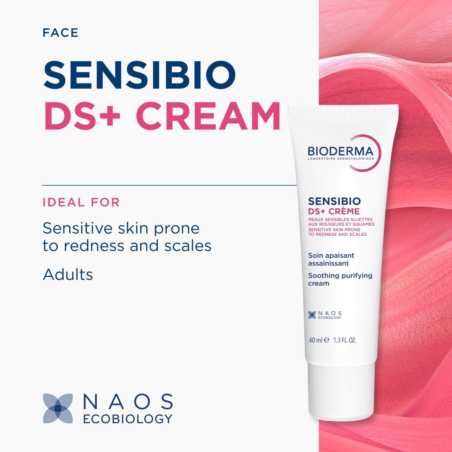 Bioderma Sensibio DS+ Soothing Purifying Cream 40ml + Gel Moussant 100ml