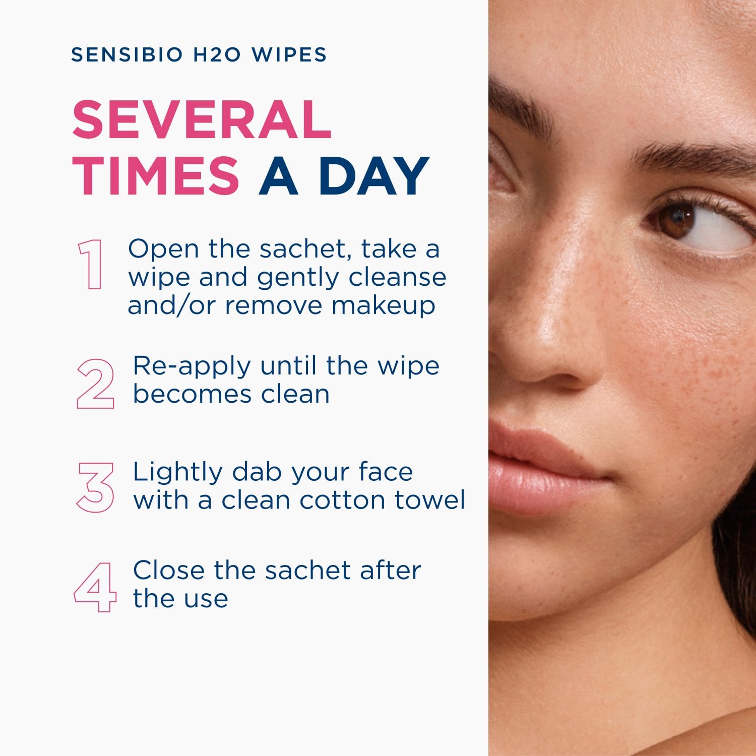 Bioderma Sensibio H2O Micelární Voda Odličovací Ubrousky x25