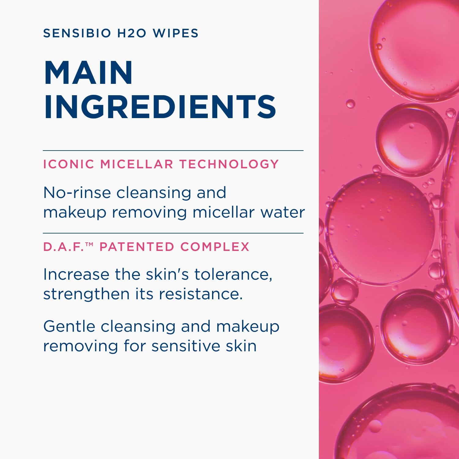 Bioderma Sensibio H2O Micelární Voda Odličovací Ubrousky x25