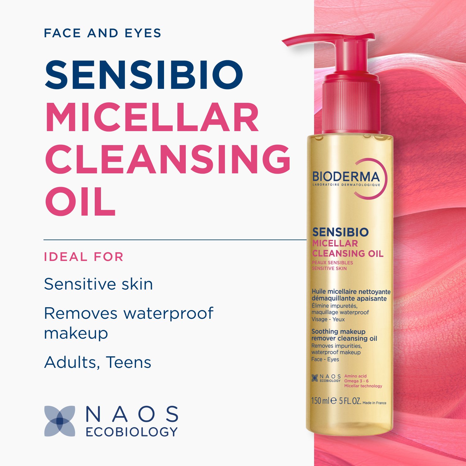 Bioderma Sensibio Micellar Soothing Makeup Remover Cleansing Oil 150ml