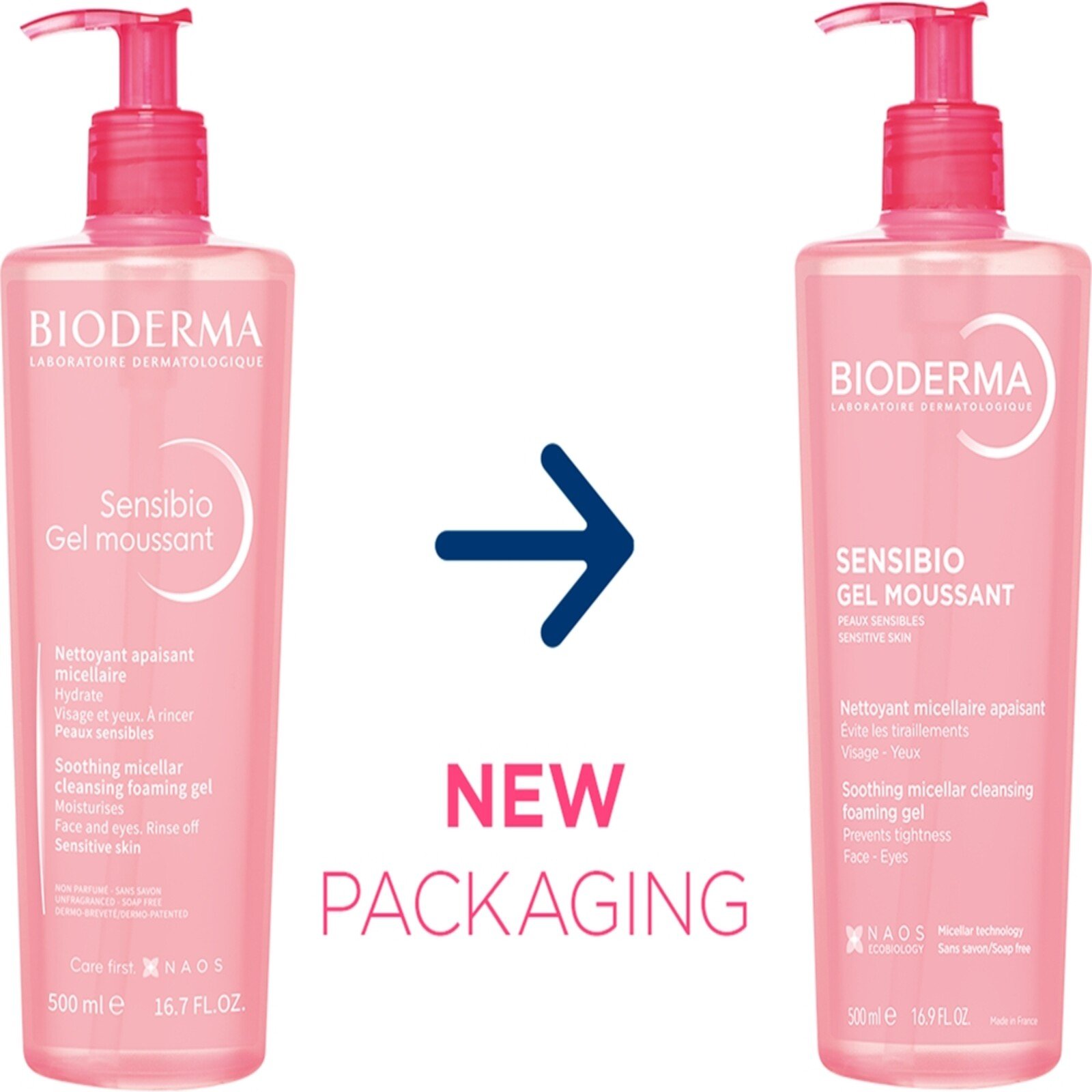 Bioderma Sensibio Soothing Micellar Cleansing Foaming Gel 500ml