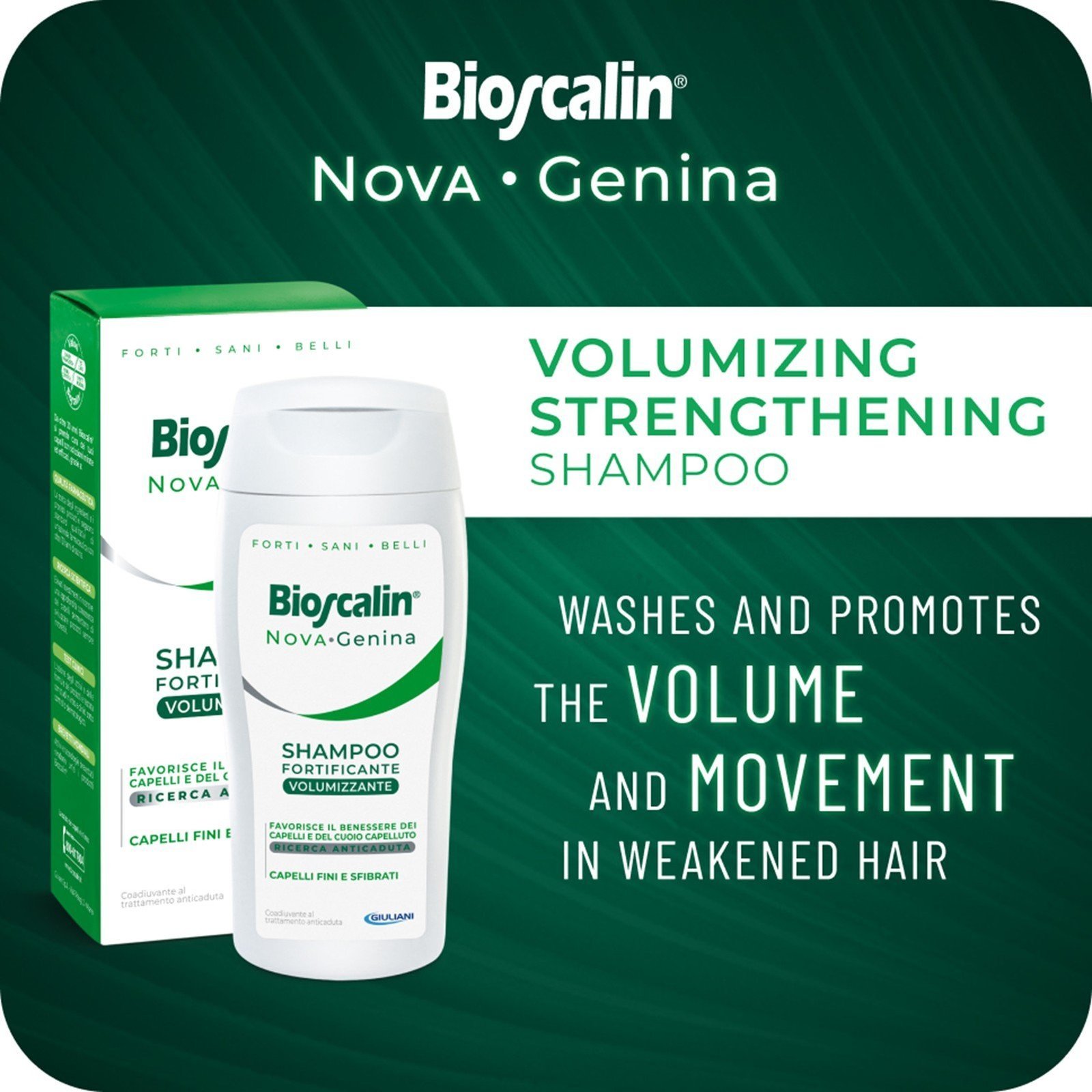 Bioscalin Nova Genina Volumizing Fortifying Shampoo 400ml (13.52floz)