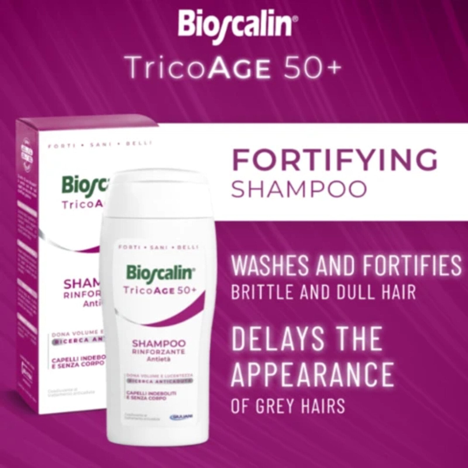 Bioscalin TricoAge 50+ Anti-Aging Fortifying Shampoo 200ml + Conditioner 150ml