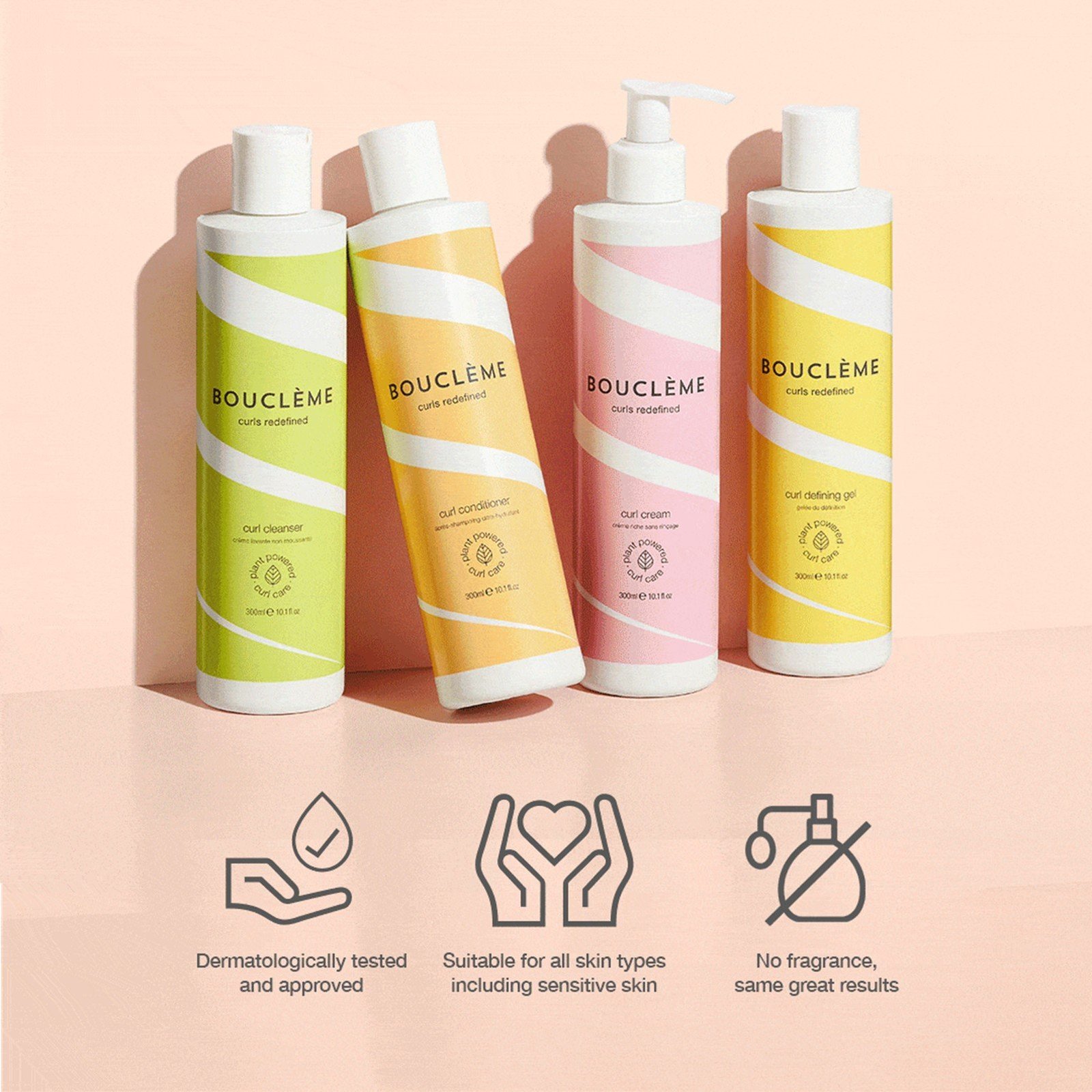 Bouclème Fragrance Free Curl Defining Gel 300ml (10.1floz)