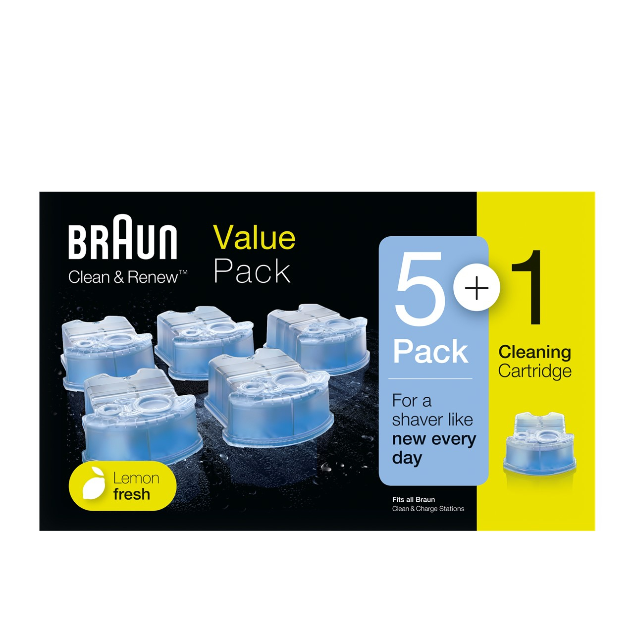 Braun Accessories Clean & Renew Cartridge 5+1 pack - allbeauty