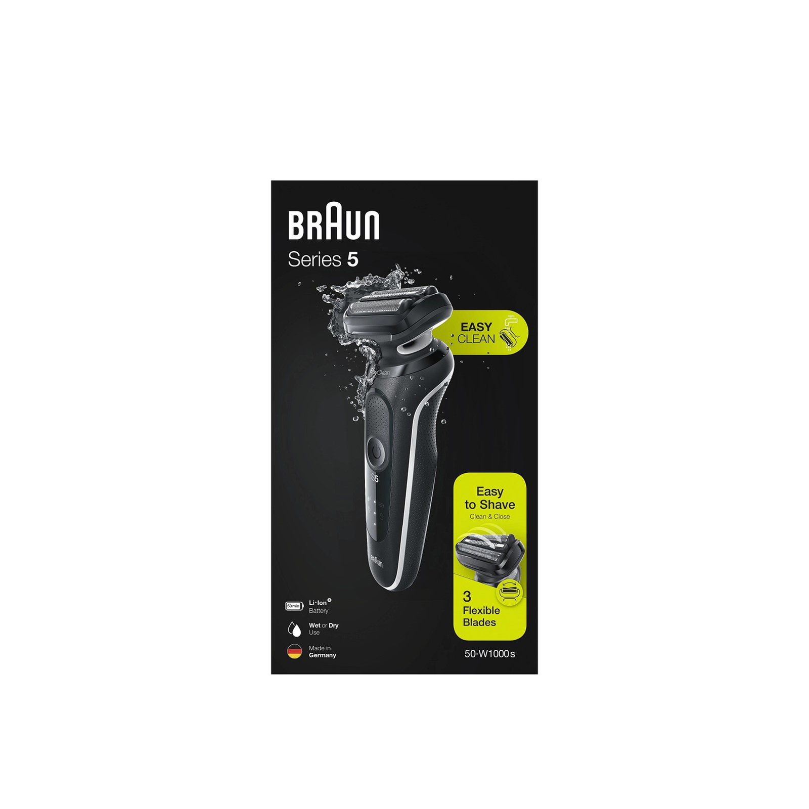 Electric Shaver S 51 Series Buy W1000 USA 5 · EasyClean Braun