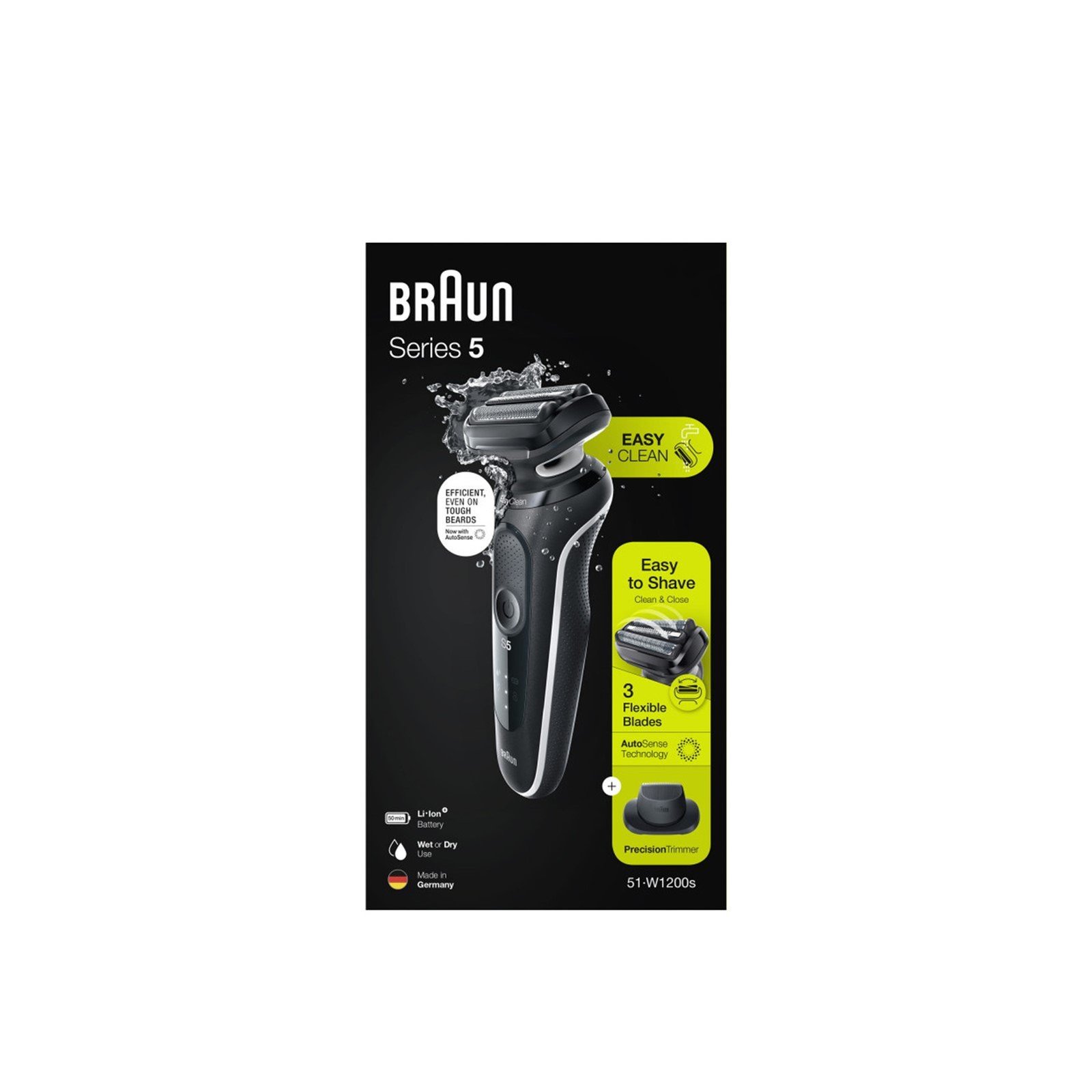 Braun Series 5 EasyClean Electric Shaver 51 W1200 S