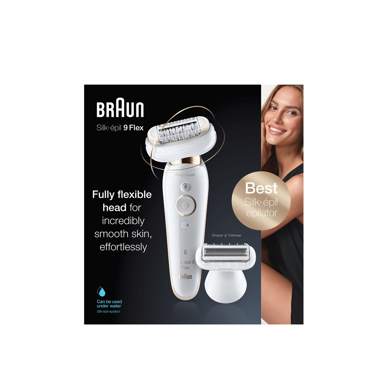 Braun Silk-épil 9 Flex 9020 SensoSmart Wireless Wet & Dry Cordless 6  Attachments - 3 in 1 Body Legs Epilator Hair Shaver - AliExpress