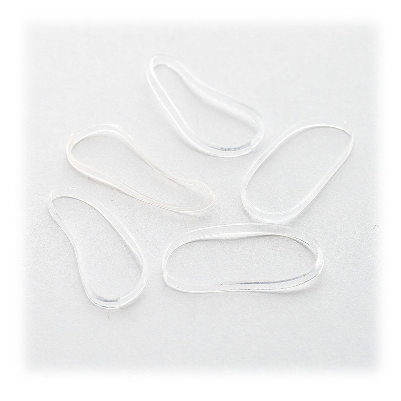 Brushworks Clear Flexi Elastic Hair Bands x100