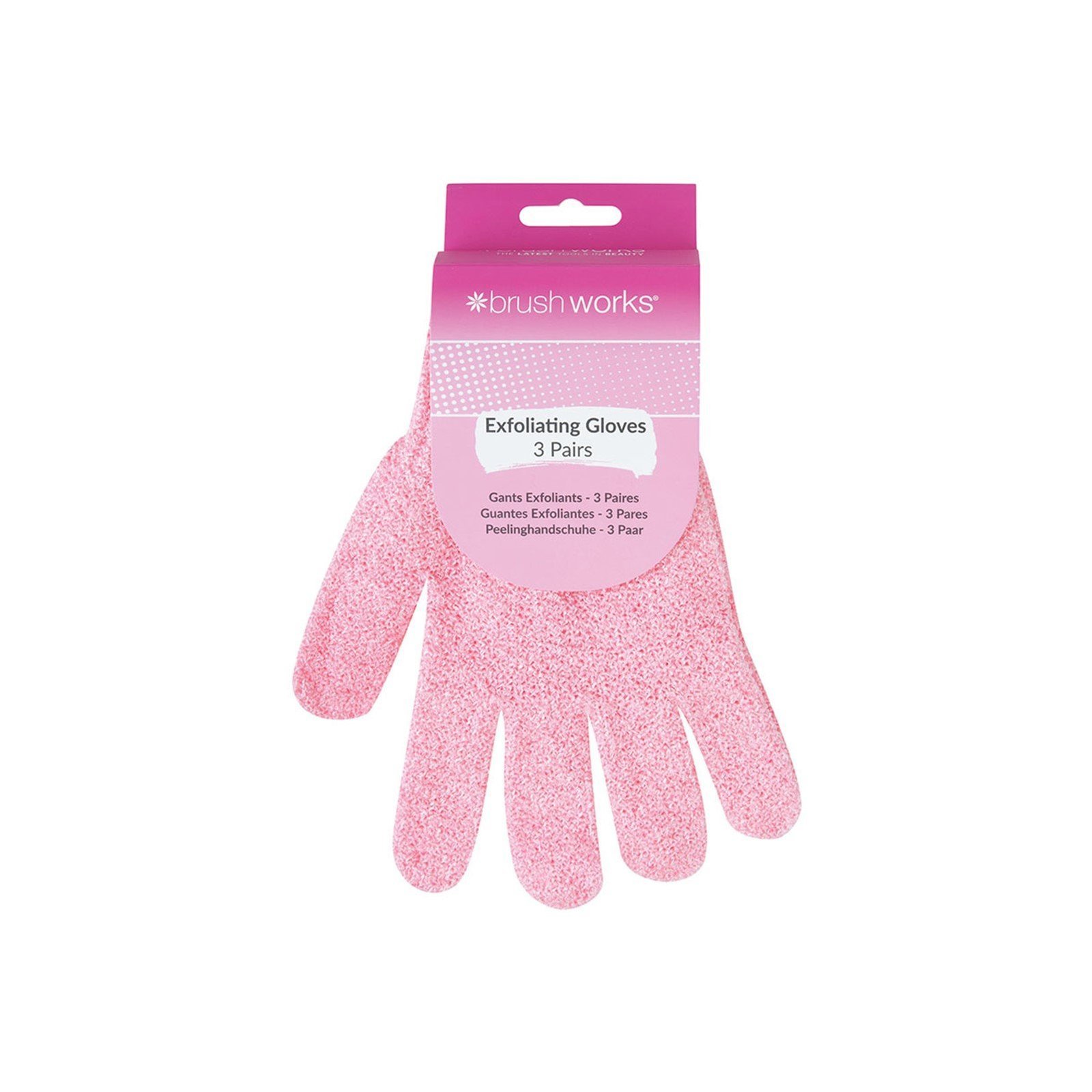 Brushworks Exfoliating Gloves x3 Pairs