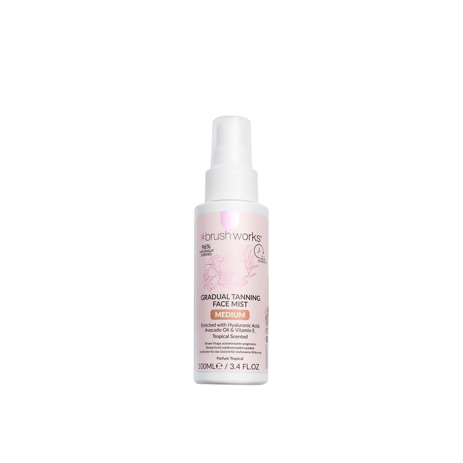 Brushworks Gradual Tanning Face Mist Medium 100ml