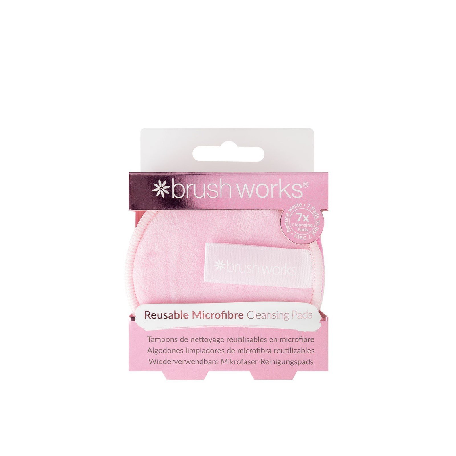 Brushworks Reusable Microfibre Cleansing Pads x7