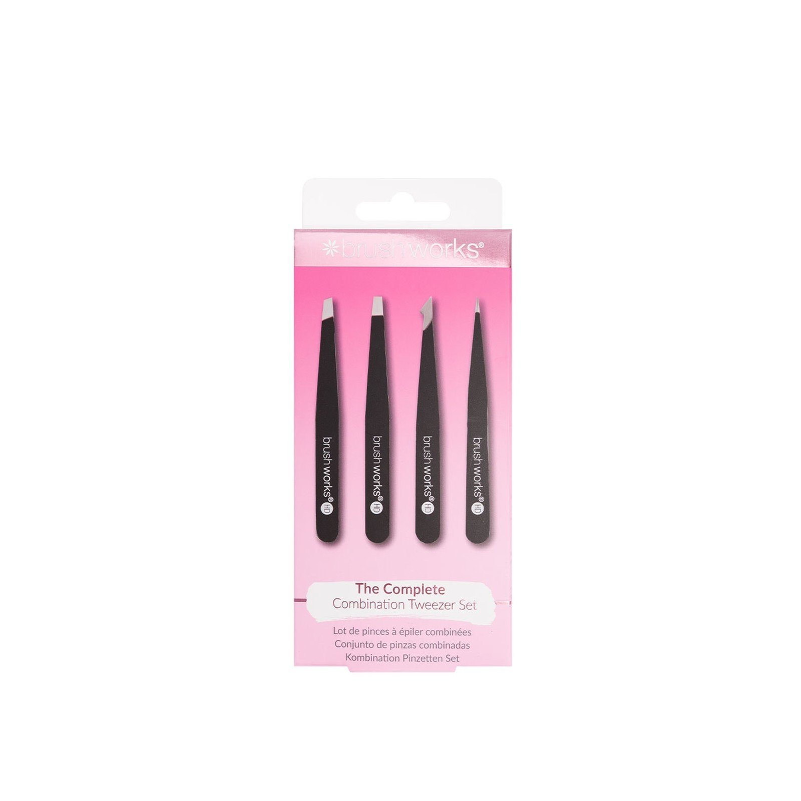 Brushworks The Complete Combination Tweezer Set Black