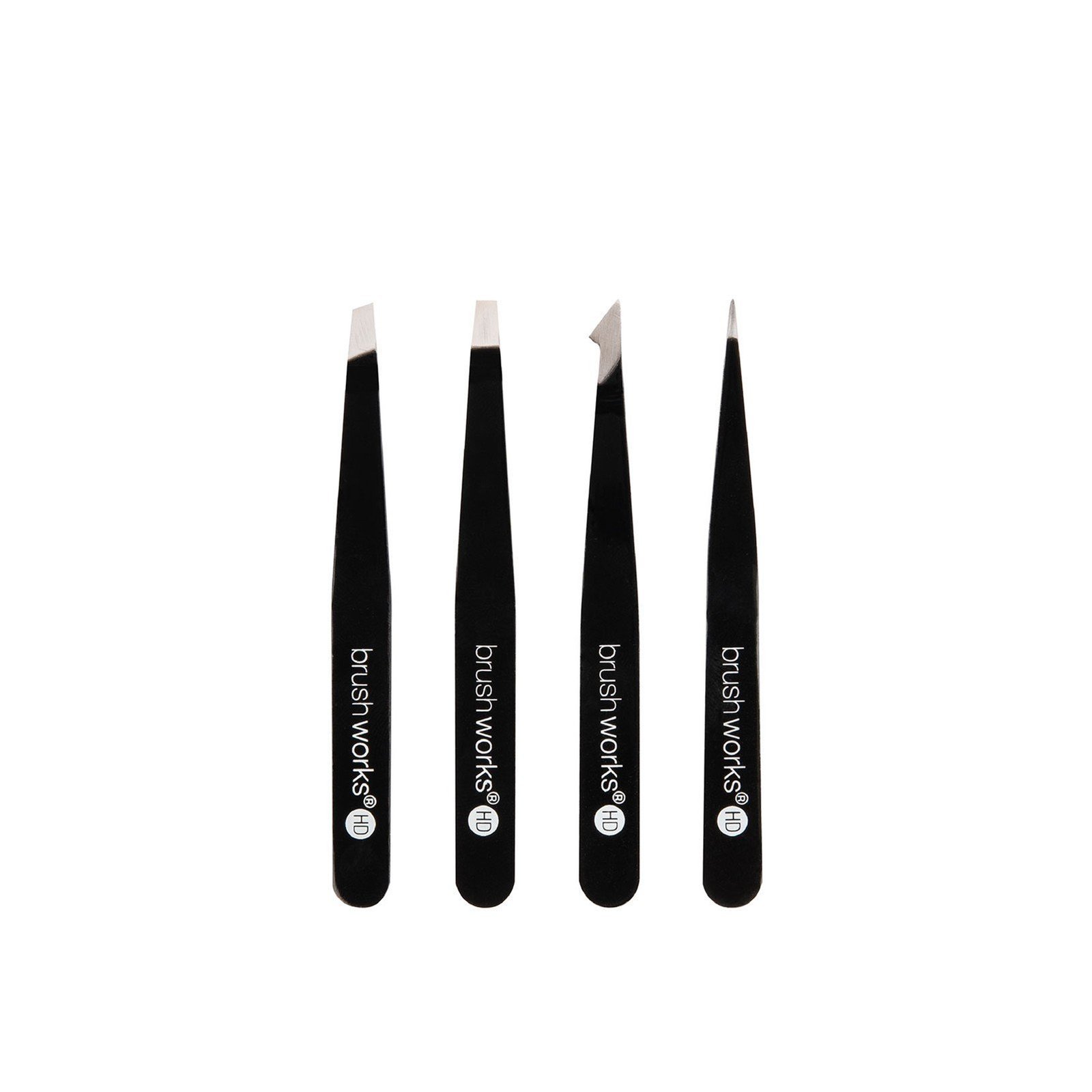 Brushworks The Complete Combination Tweezer Set Black