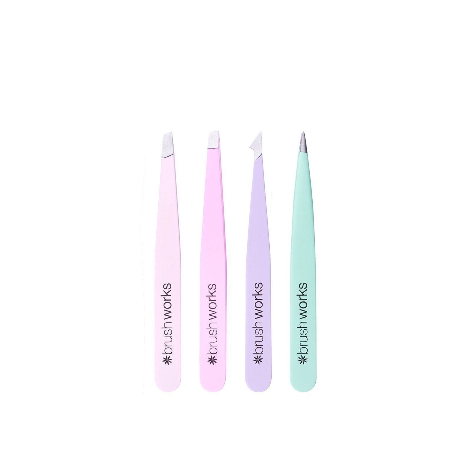 Brushworks The Complete Combination Tweezer Set Pastel