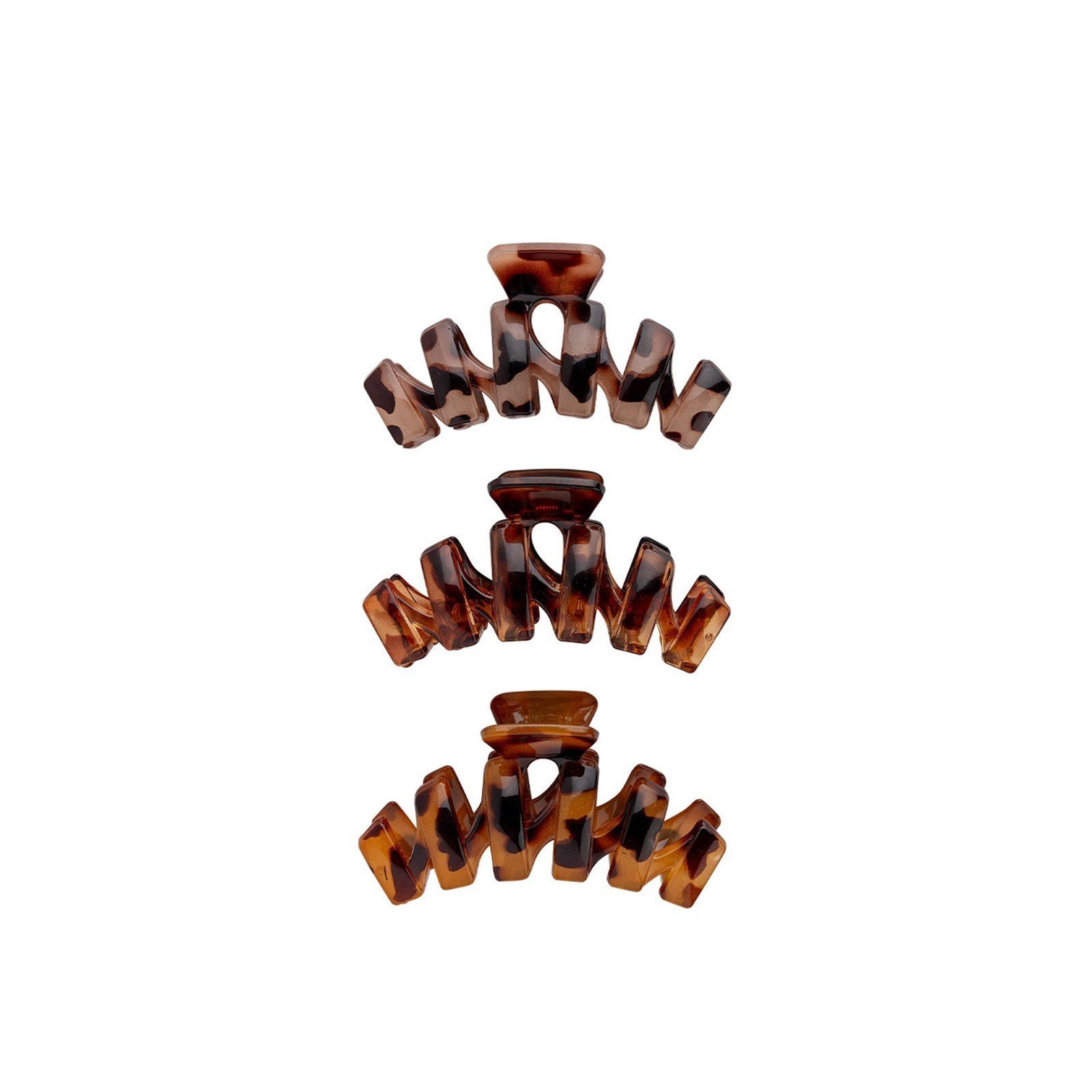 Brushworks Tortoiseshell Claw Clips x3