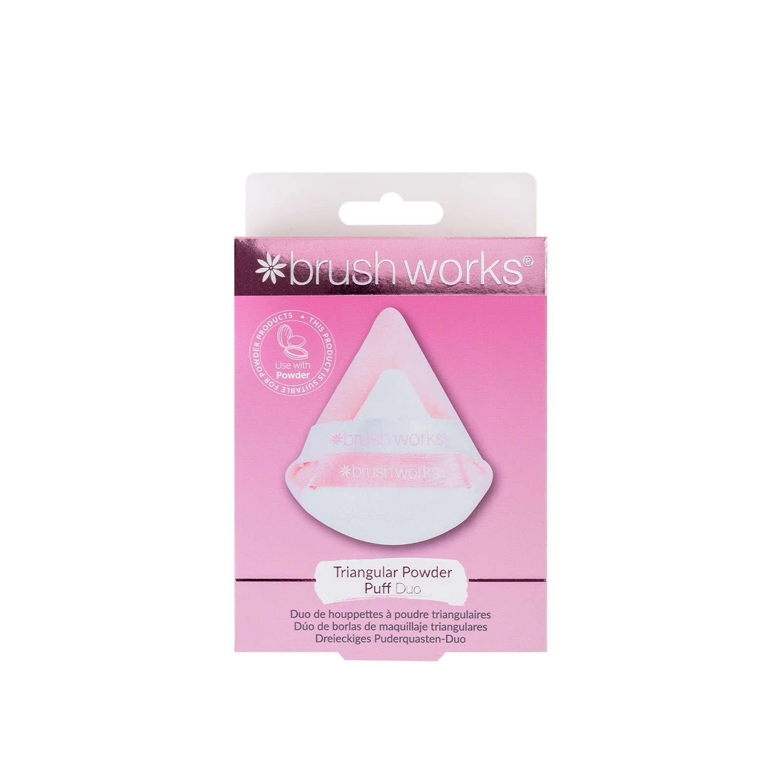 Brushworks Triangular Powder Puff Duo