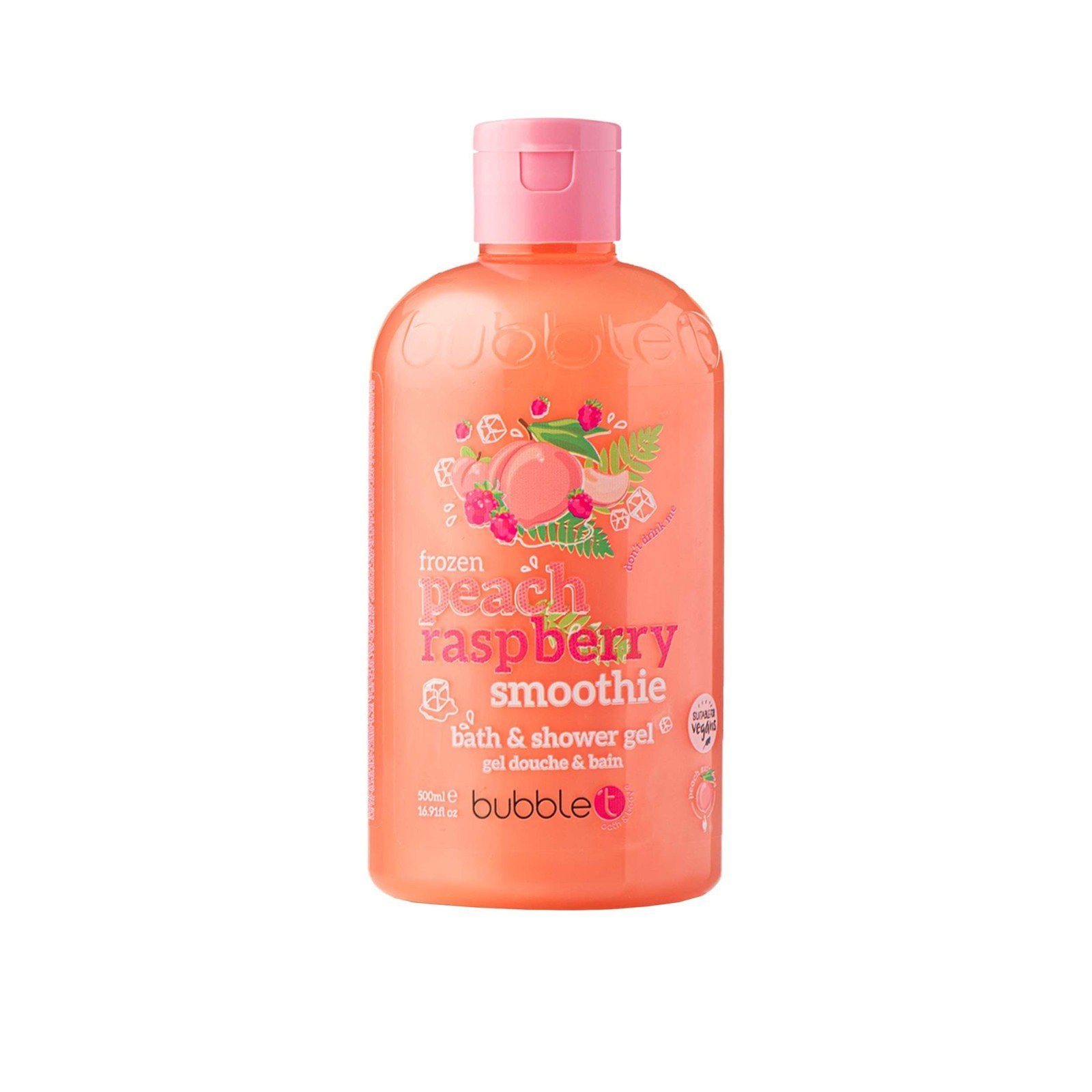 Bubble T Frozen Peach & Raspberry Smoothie Bath & Shower Gel 500ml Qatar