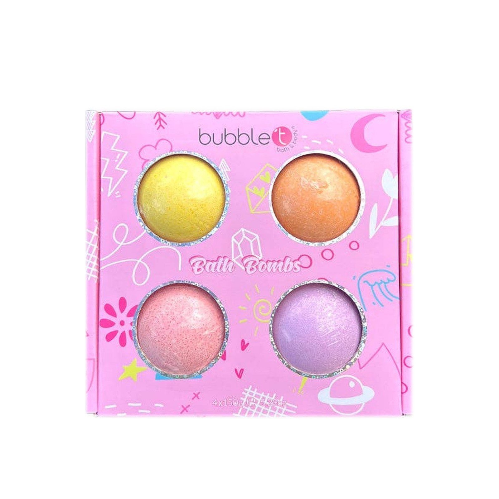 Bubble T Mixed Bath Bombs Set (5.29oz x4)