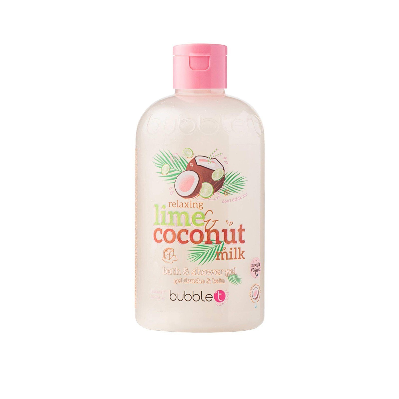 Bubble T Relaxing Lime & Coconut Milk Bath & Shower Gel 500ml Qatar