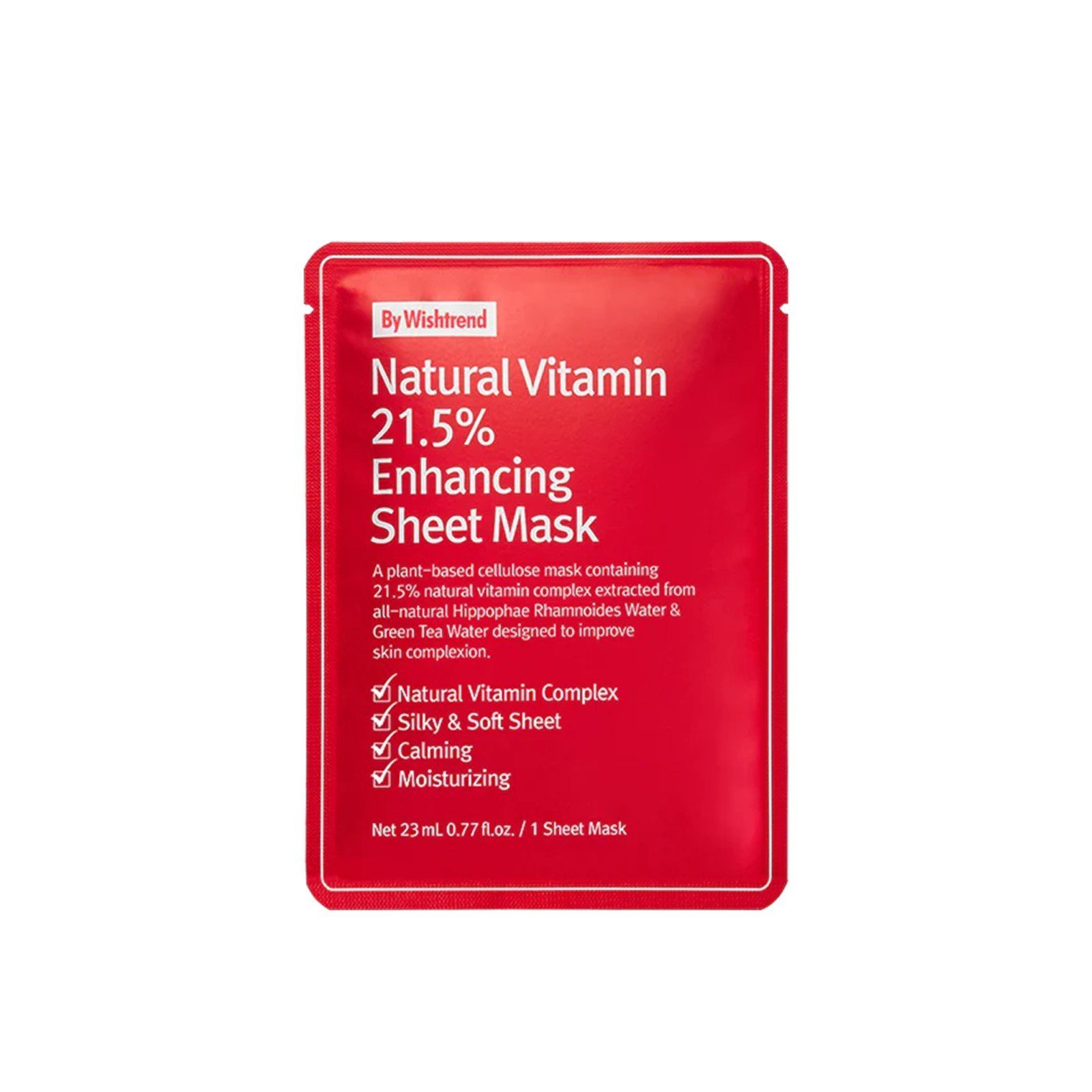 By Wishtrend Natural Vitamin 21.5% Enhancing Sheet Mask 23ml