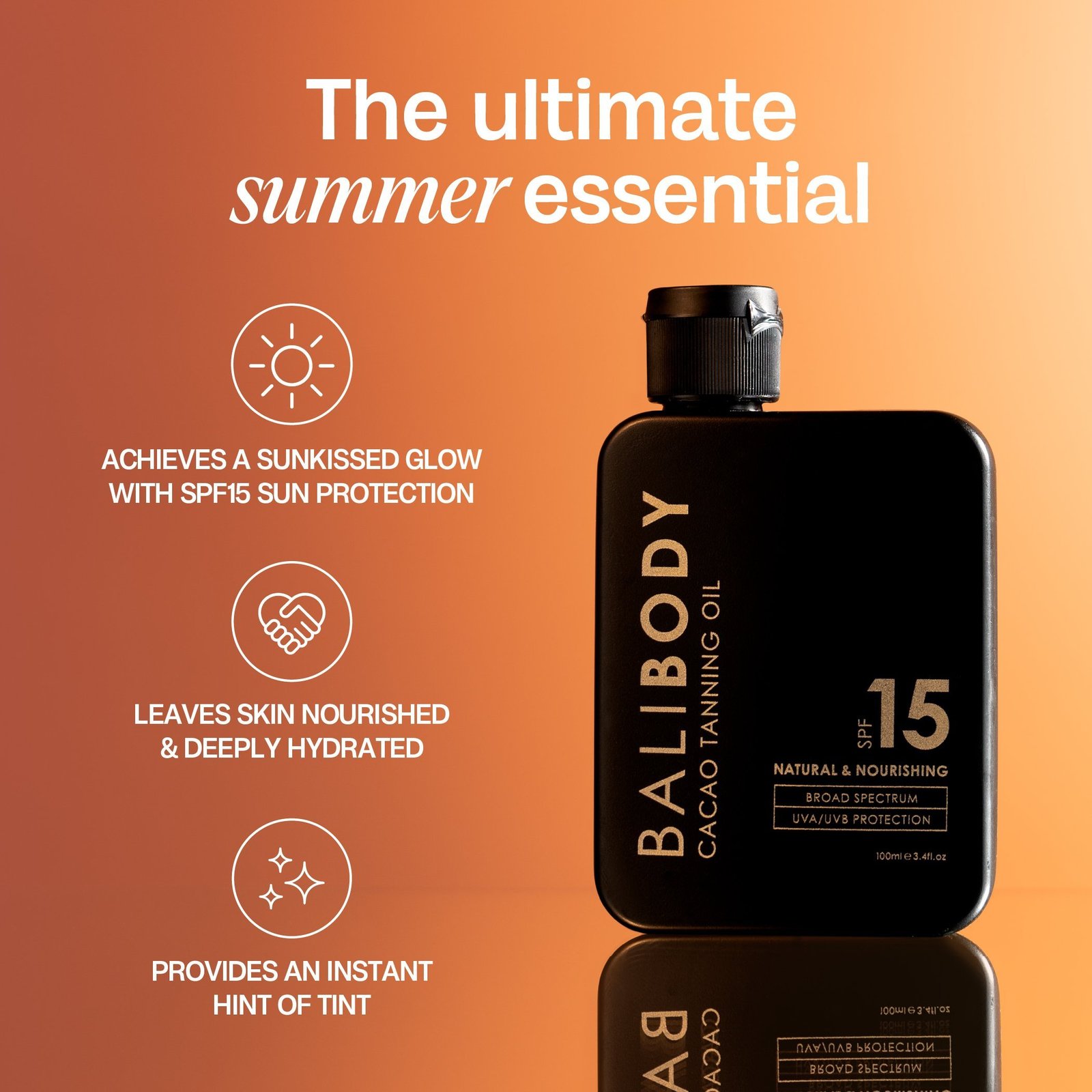 Bali Body Cacao Tanning Oil SPF15 100ml