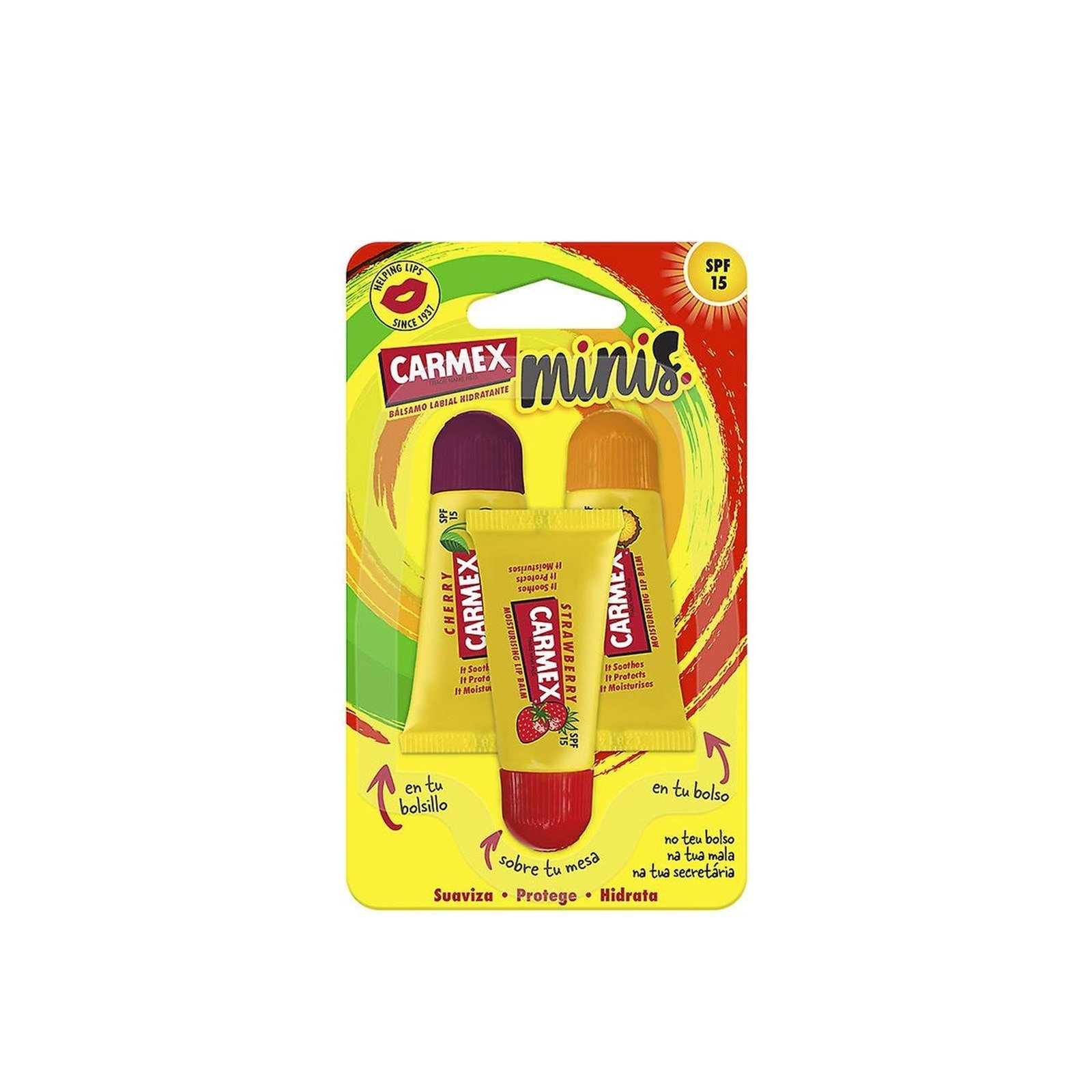 Carmex Minis Moisturizing Lip Balm SPF15 Travel Set