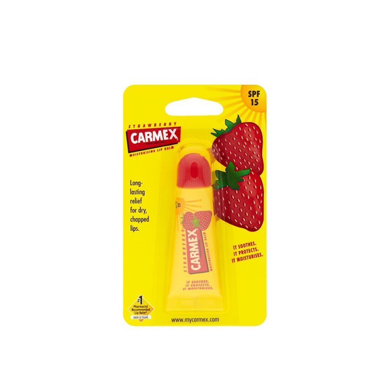 Carmex Moisturizing Lip Balm Strawberry SPF15 10g (0.35oz)