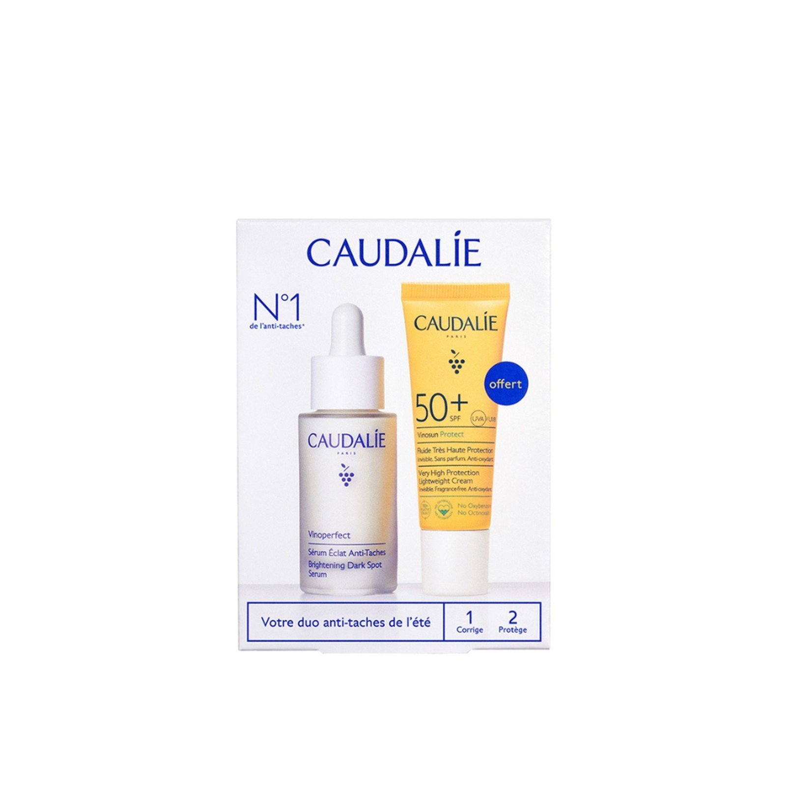 Caudalie Vinoperfect Brightening Dark Spot Serum 30ml + Vinosun Protect Very High Protection Lightweight Cream 20ml
