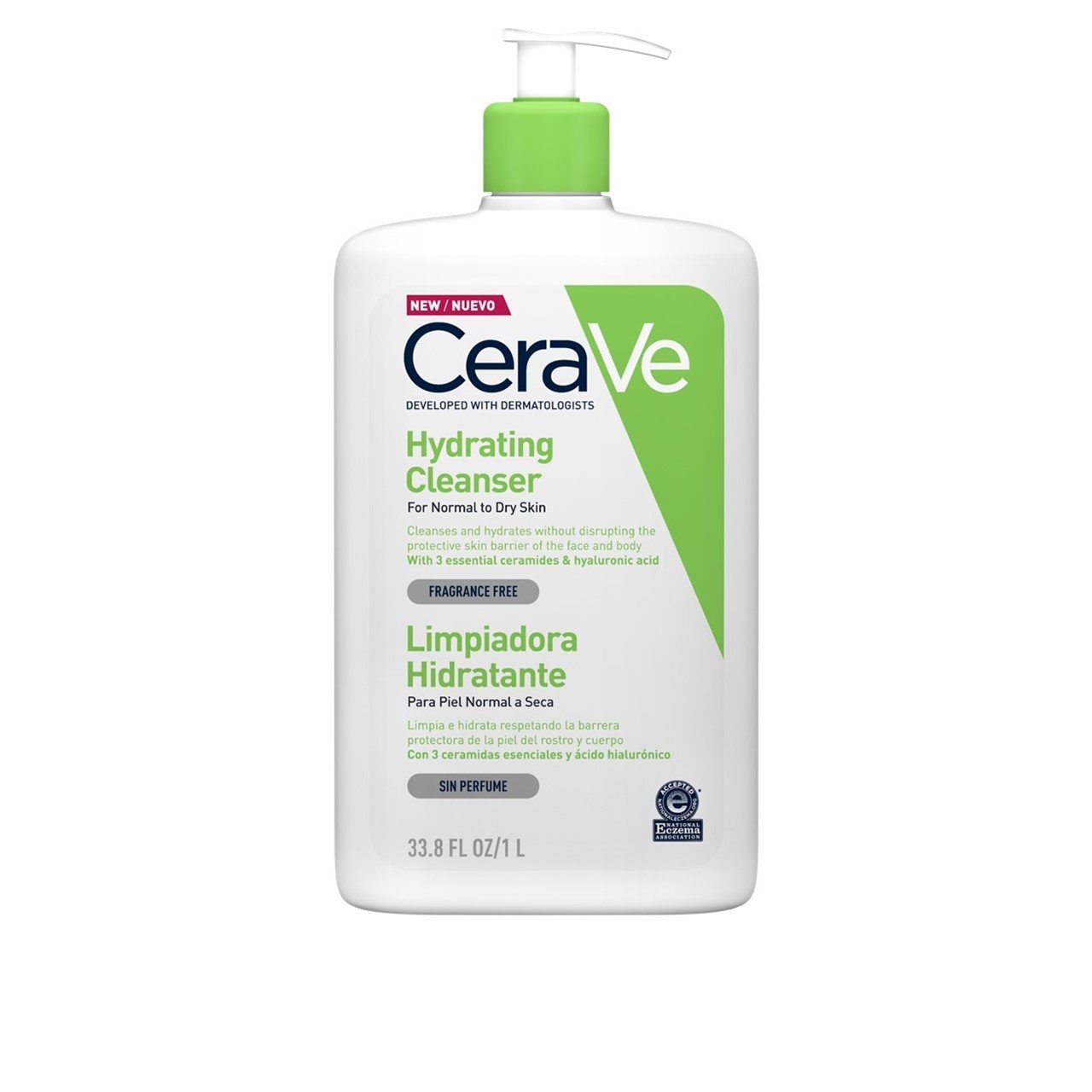 CeraVe Hydrating Cleanser Normal to Dry Skin 1L (33.81floz)