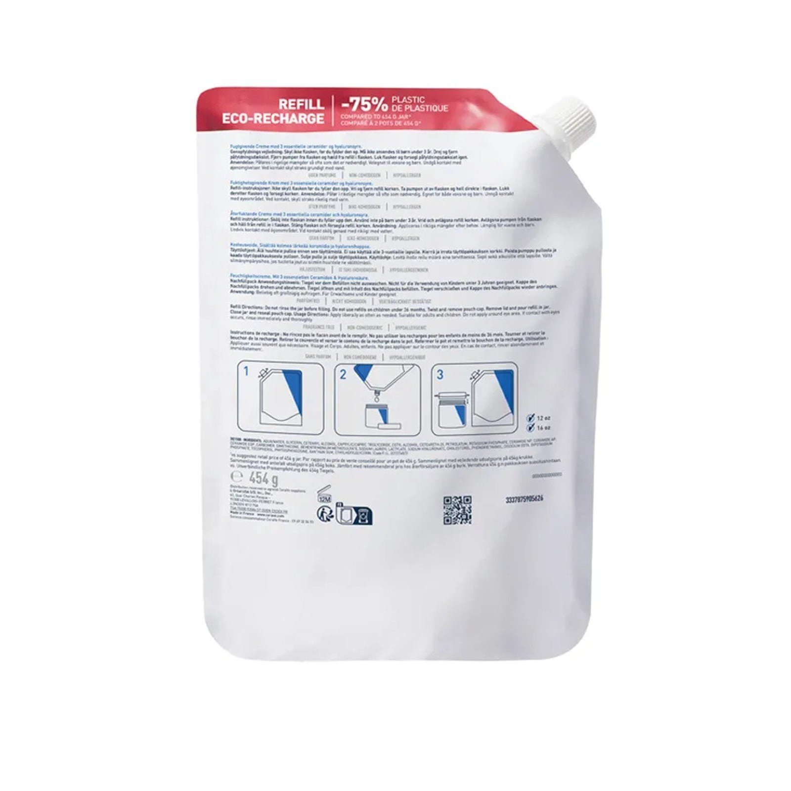 CeraVe Moisturizing Cream Dry to Very Dry Skin Eco-Refill 454g