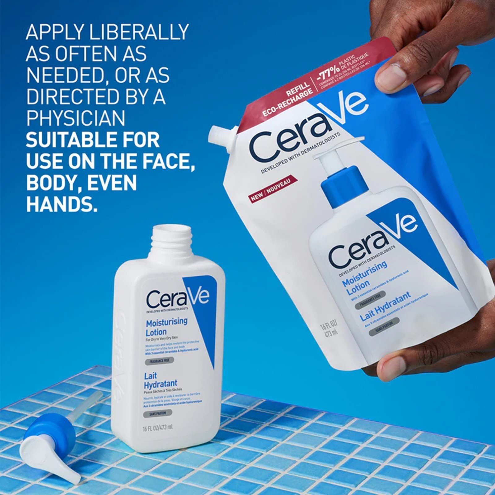 CeraVe Moisturizing Lotion Dry to Very Dry Skin Eco-Refill 473ml