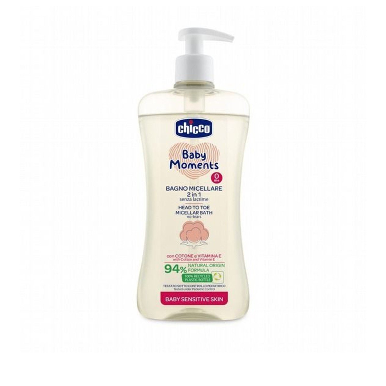 Chicco Baby Moments 2-in-1 Head to Toe Micellar Bath 0m+ 500ml