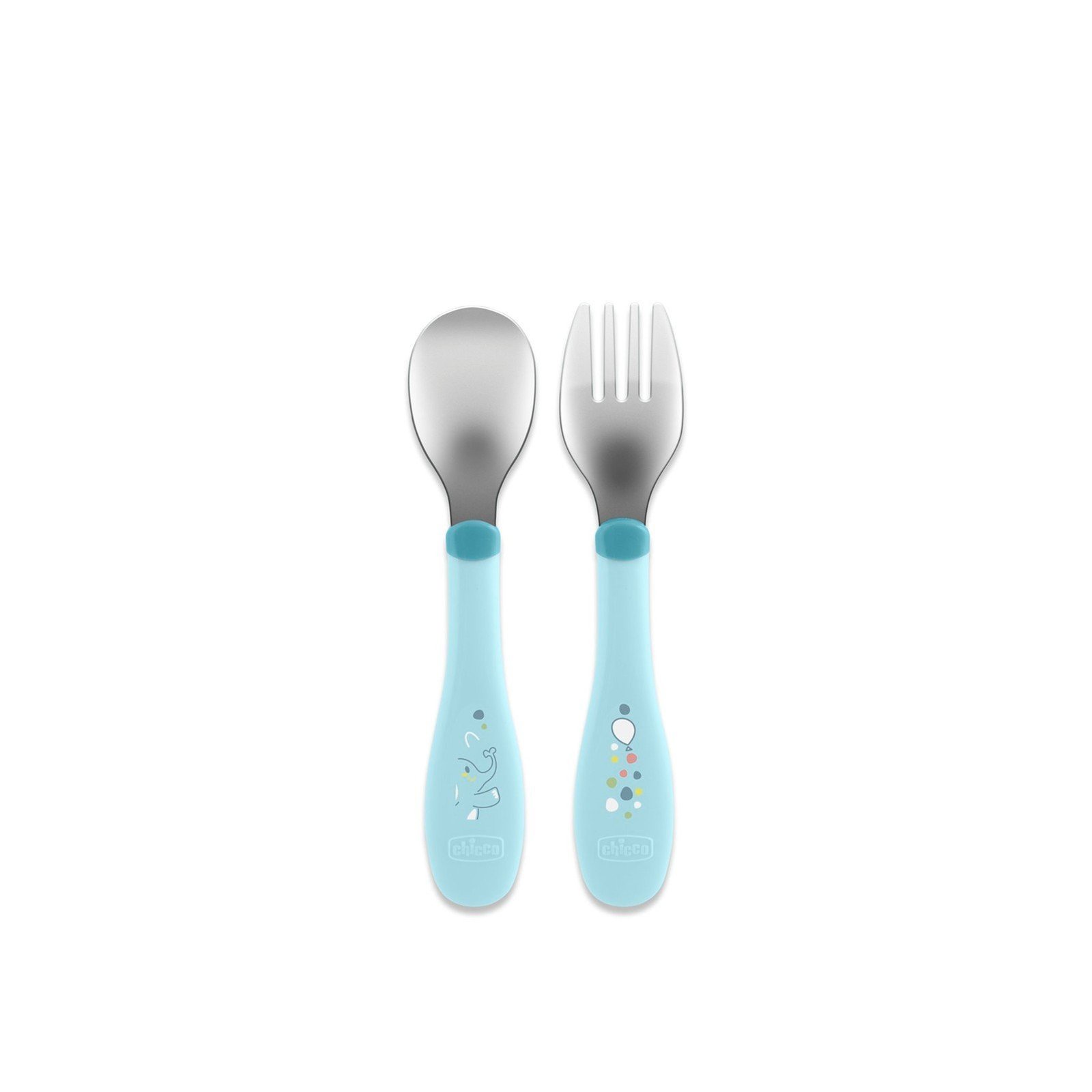 Chicco Metal Cutlery 18m+ Blue