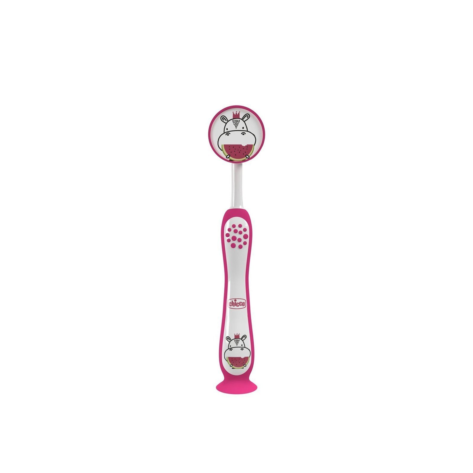 Chicco Milk Teeth Toothbrush 3-6 Years Pink Hippo x1 Qatar Delivery