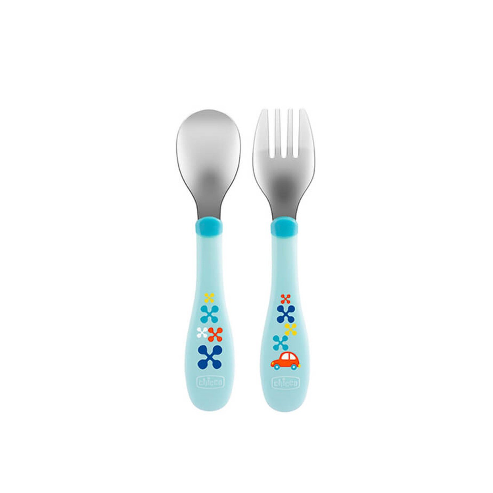 Chicco Mix & Match Metal Cutlery 18m+ Blue