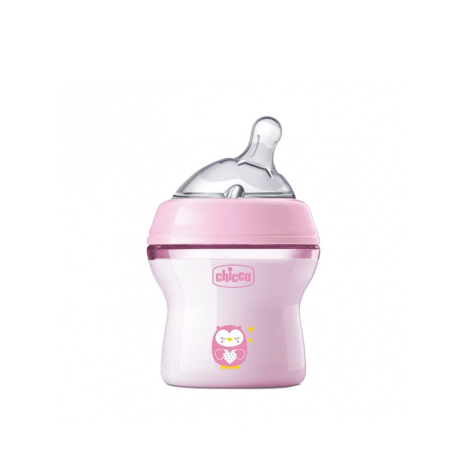 Chicco Natural Feeling Slow Flow Bottle 0m+ Pink 150ml (5.0 fl oz)