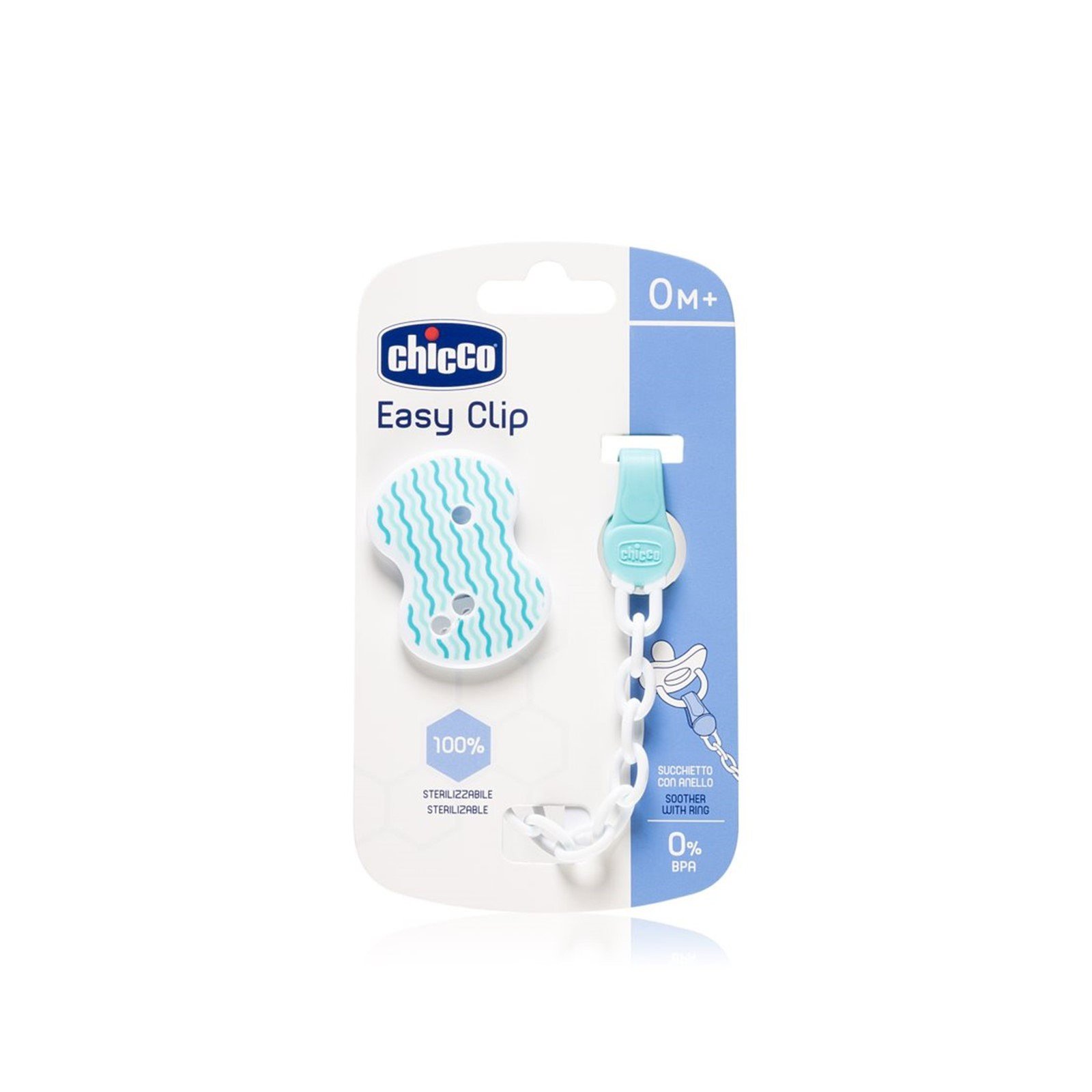 Chicco Pacifier Easy Clip 0m+ Blue