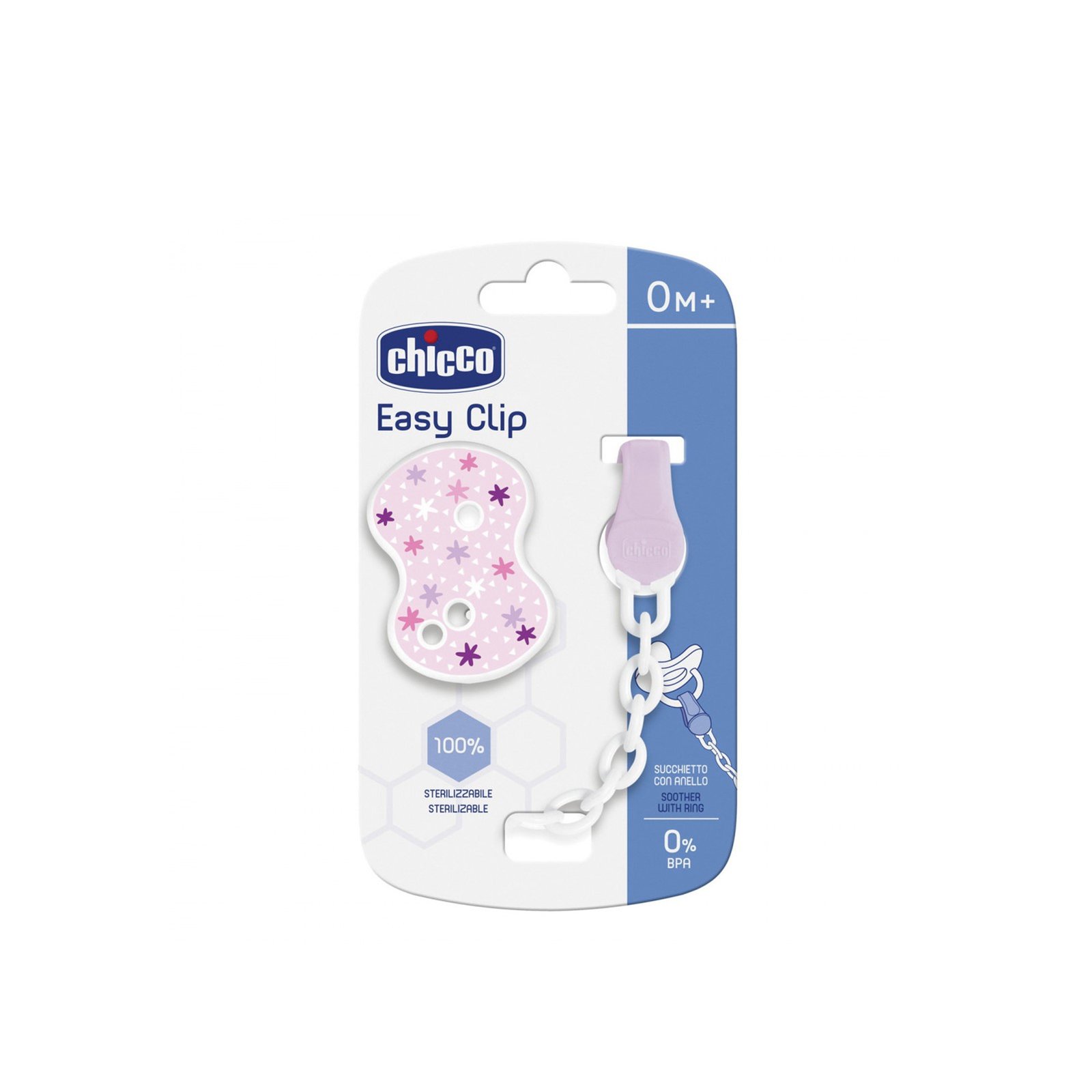 Chicco Pacifier Easy Clip 0m+ Pink