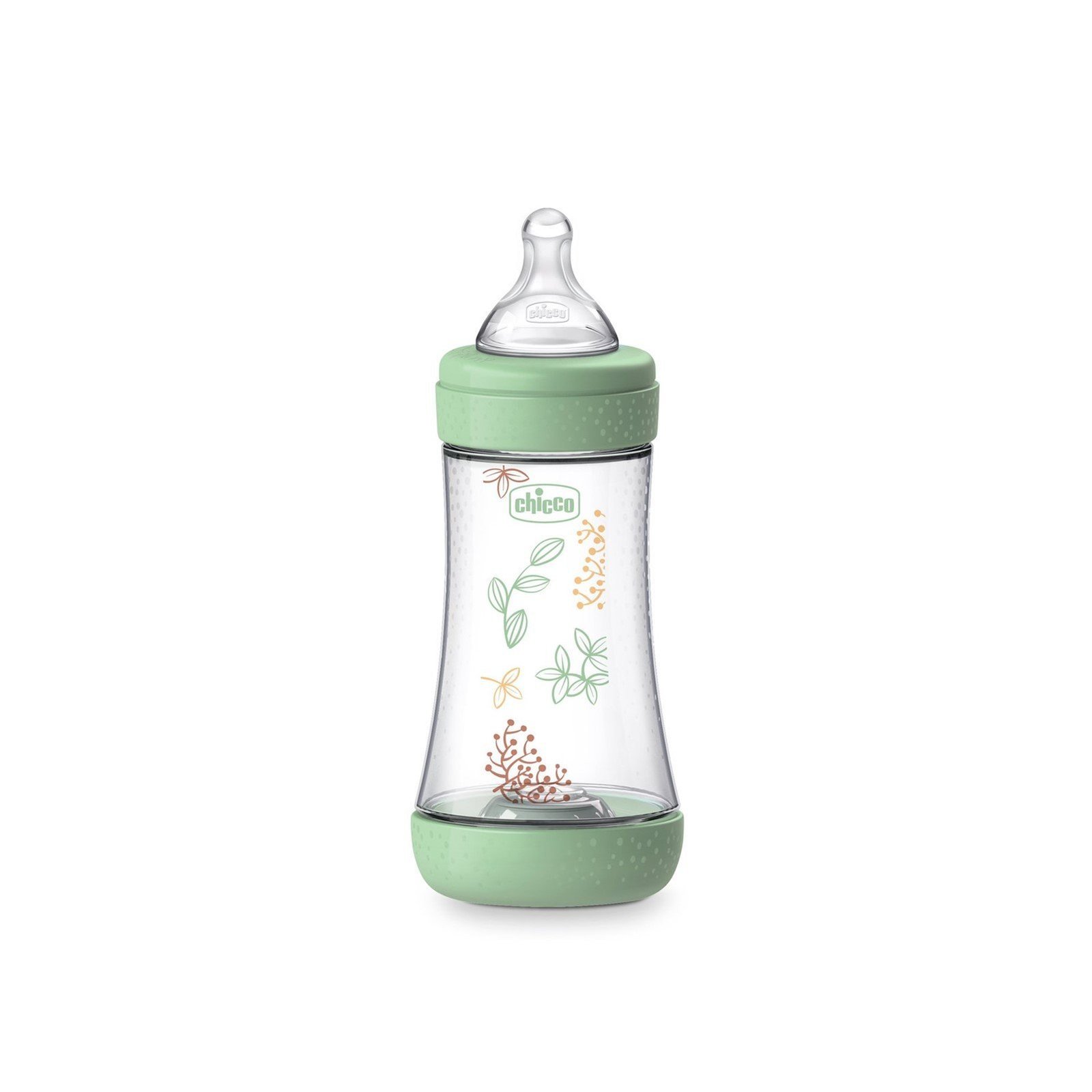 Chicco Perfect 5 Eco+ BPA-Free Plastic Baby Bottle Medium Flow 2m+ 240ml (8floz)