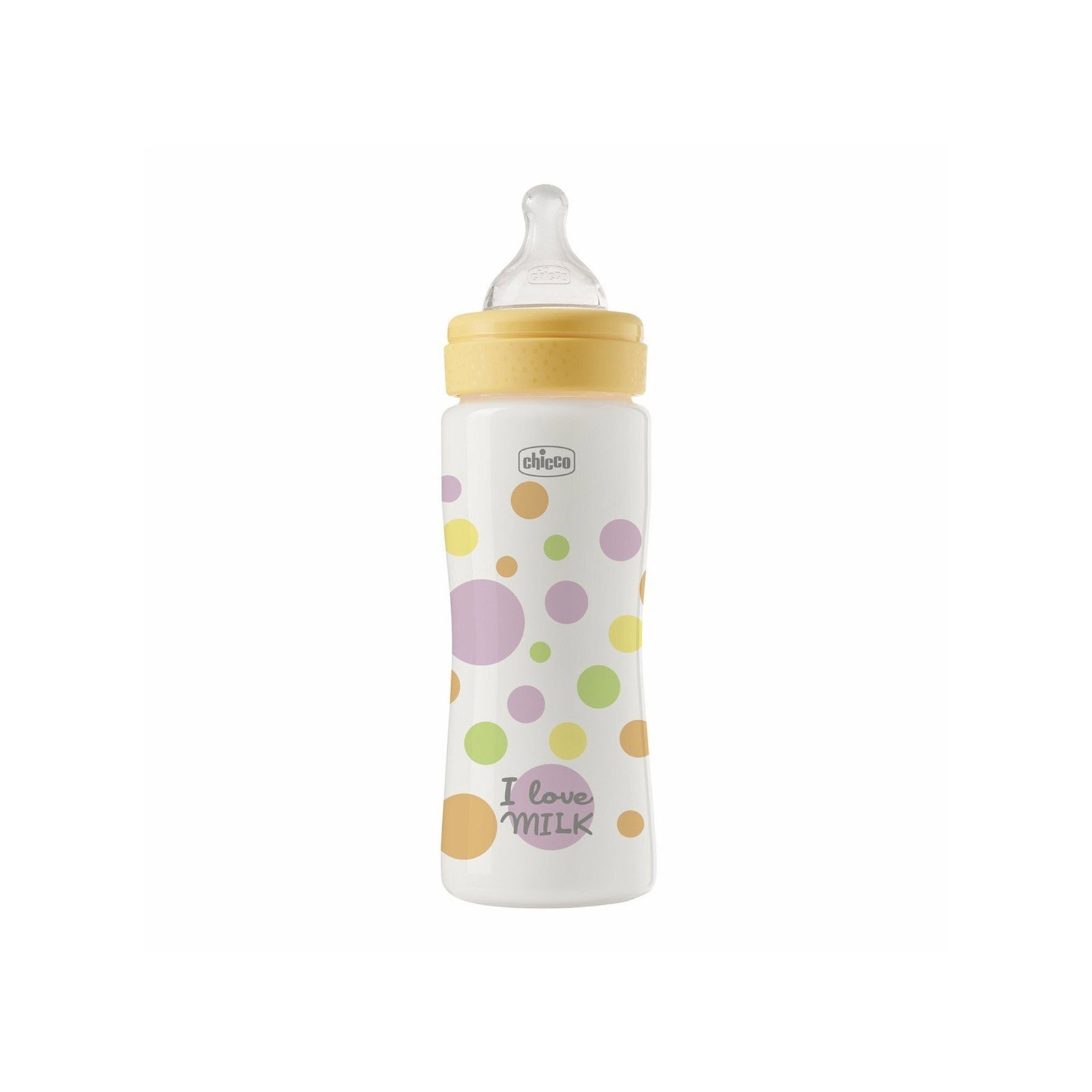 Chicco Perfect Easy Fast Flow BPA-Free Plastic Bottle 4m+ Yellow 330ml Qatar