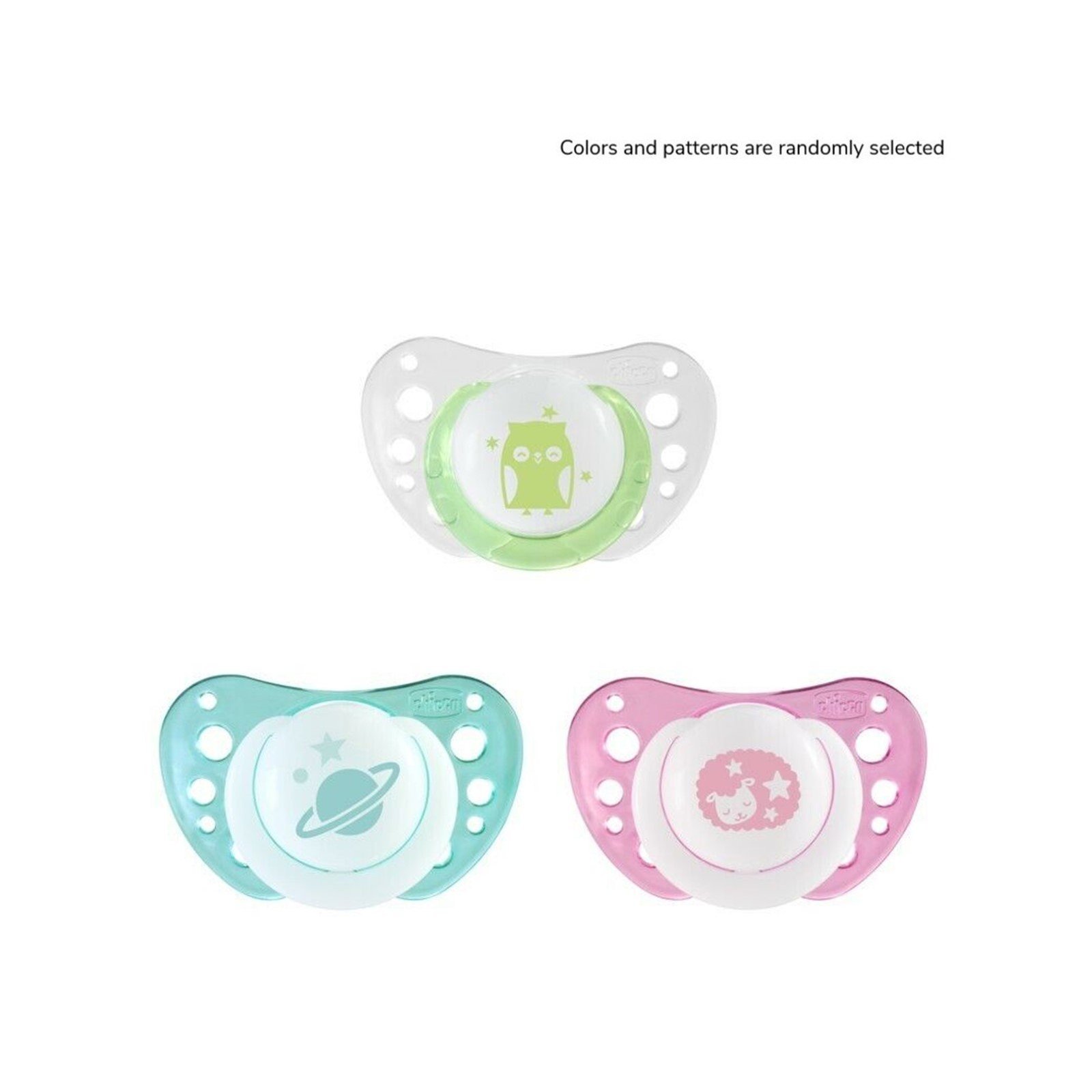 Chicco Physio Air Glow in the Dark Pacifier 0-6m x2